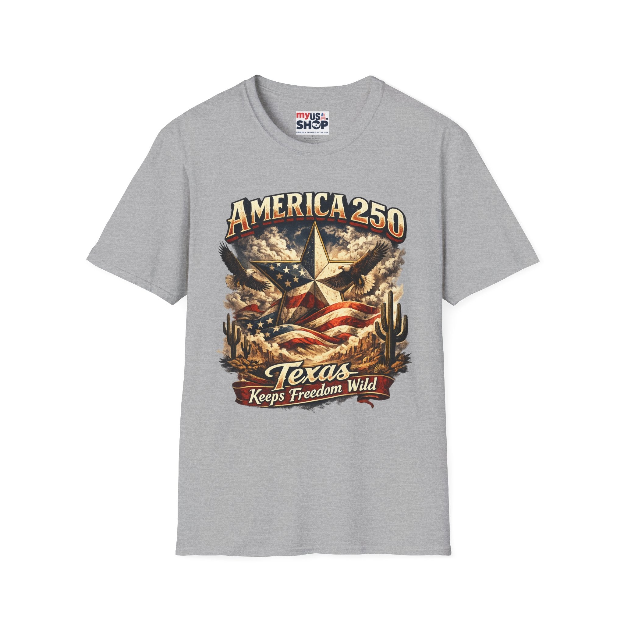 America 250 Texas Shirt — Texas Keeps Freedom Wild Patriotic Tee