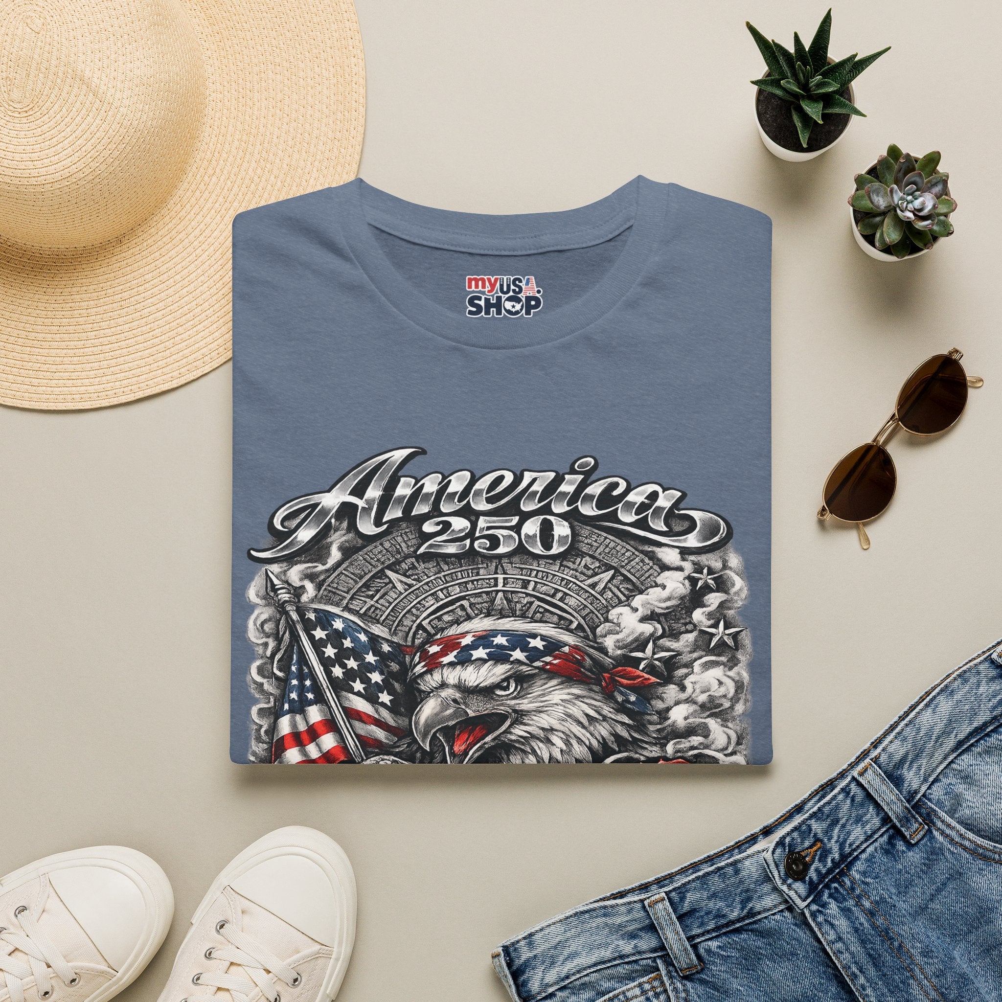 America 250 Eagle Flag — Born & Proud Patriotic