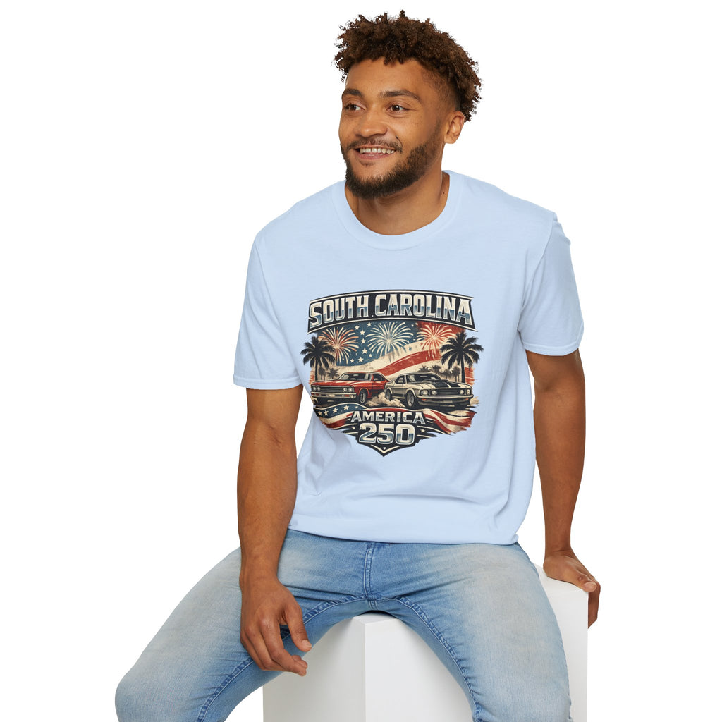 America 250 South Carolina Retro Fireworks T-Shirt