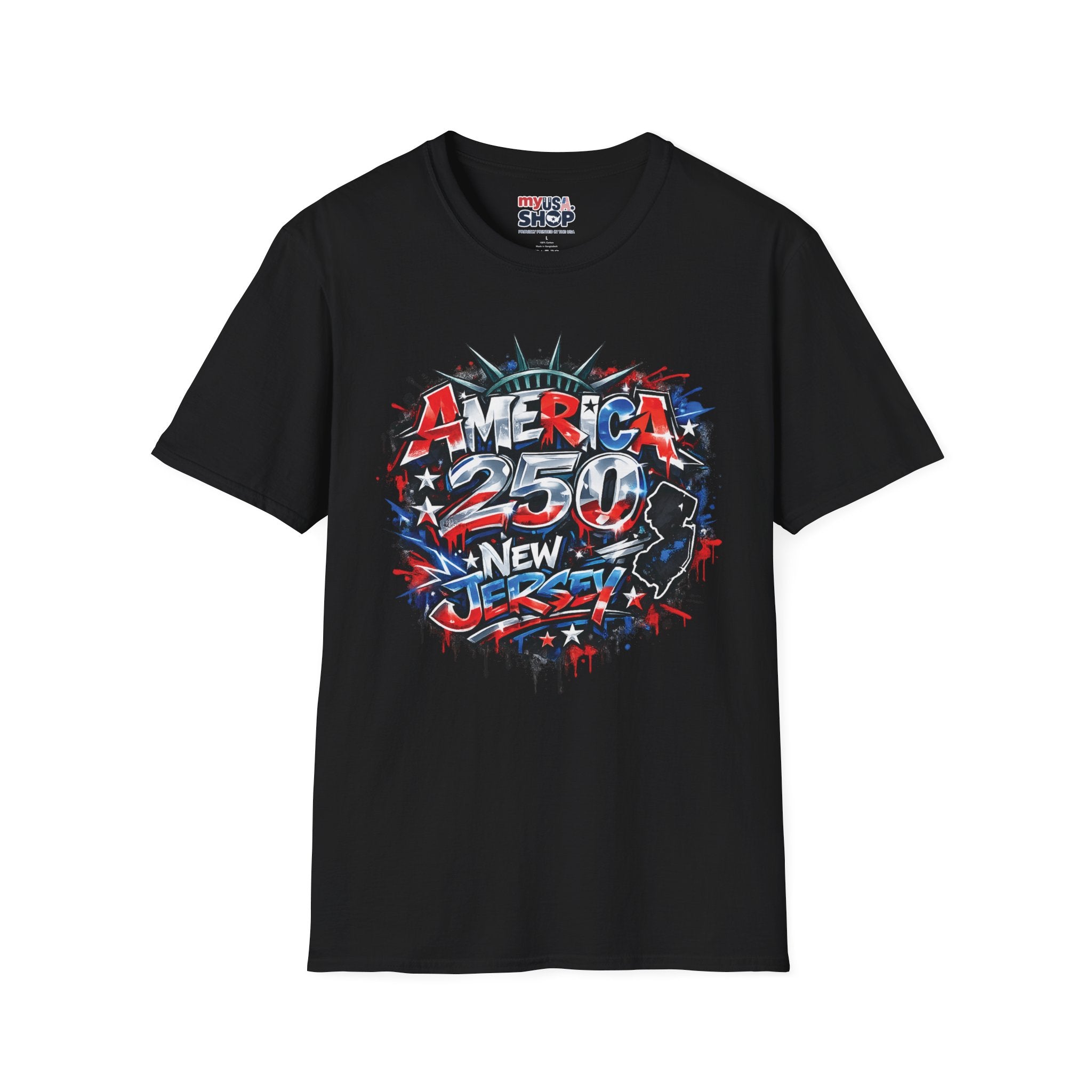 America 250 T-Shirt — New Jersey Patriotic USA 250th Anniversary Graphic Tee