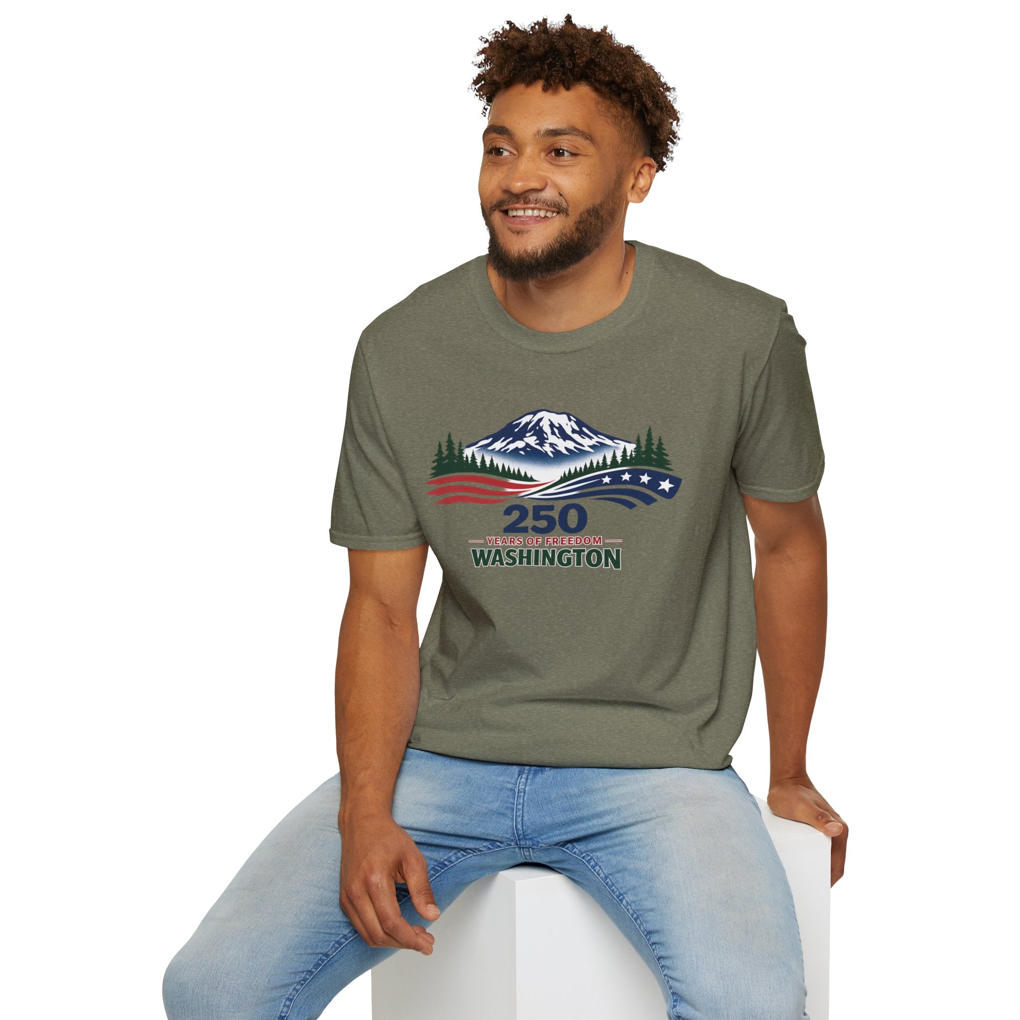 America 250 Washington T-Shirt - Unisex Softstyle T-Shirt