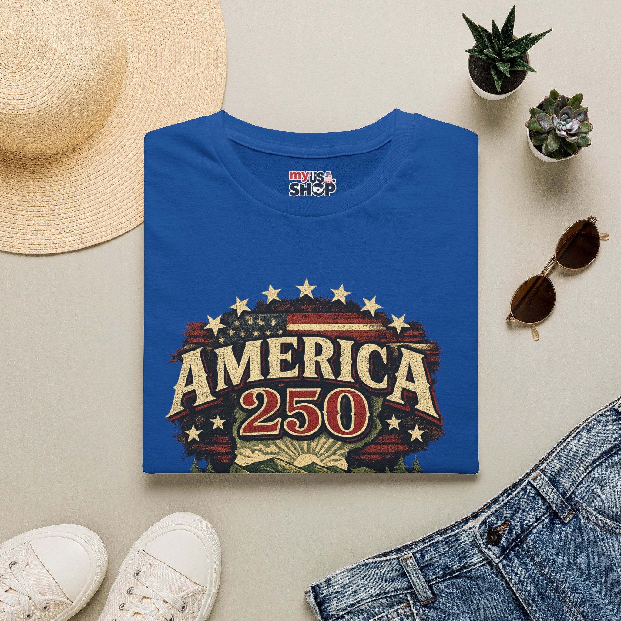 America 250 – Vermont “The Green Mountain State” Vintage Tee Design
