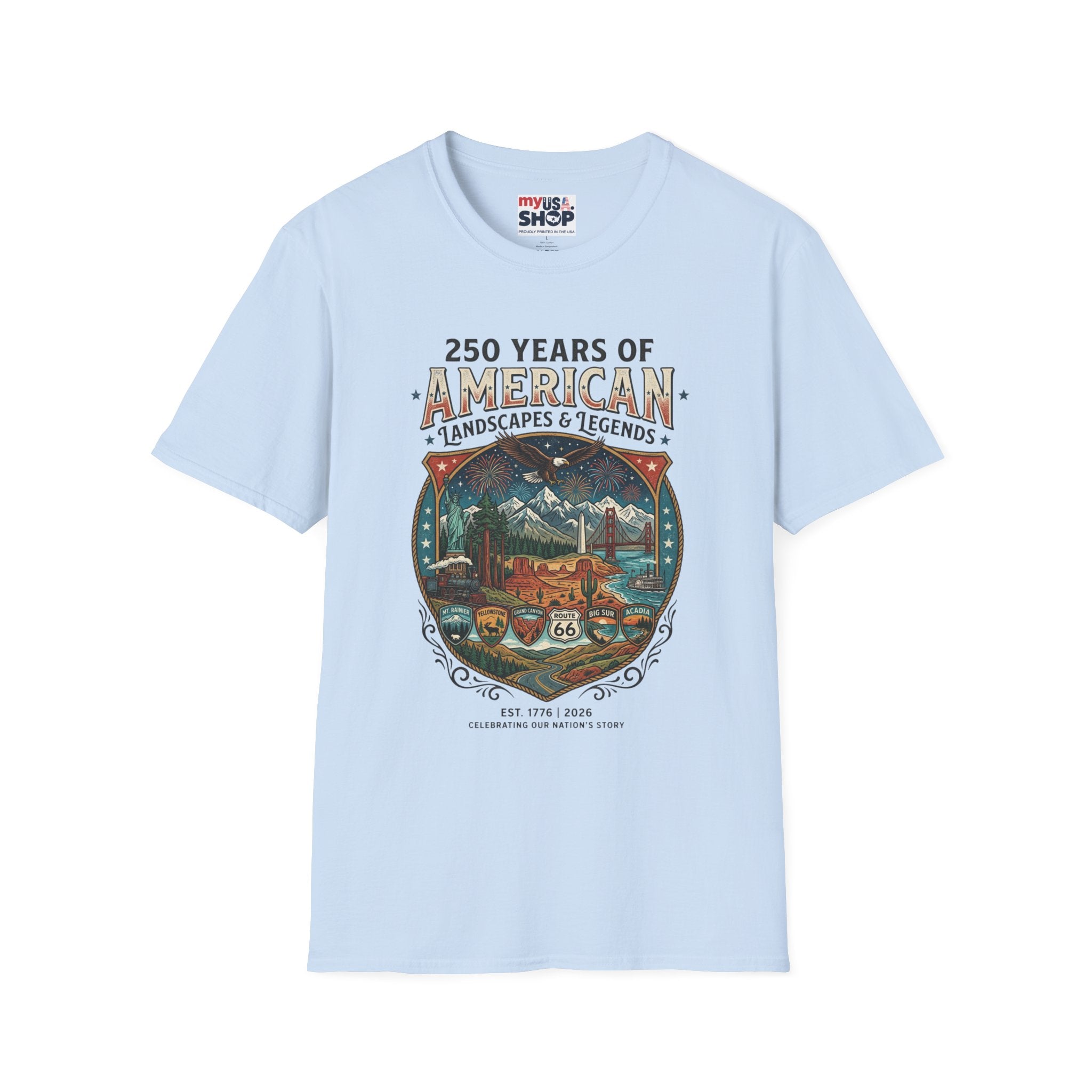 250 Years of American Landscapes & Legends T-Shirt America 250 Pop Culture