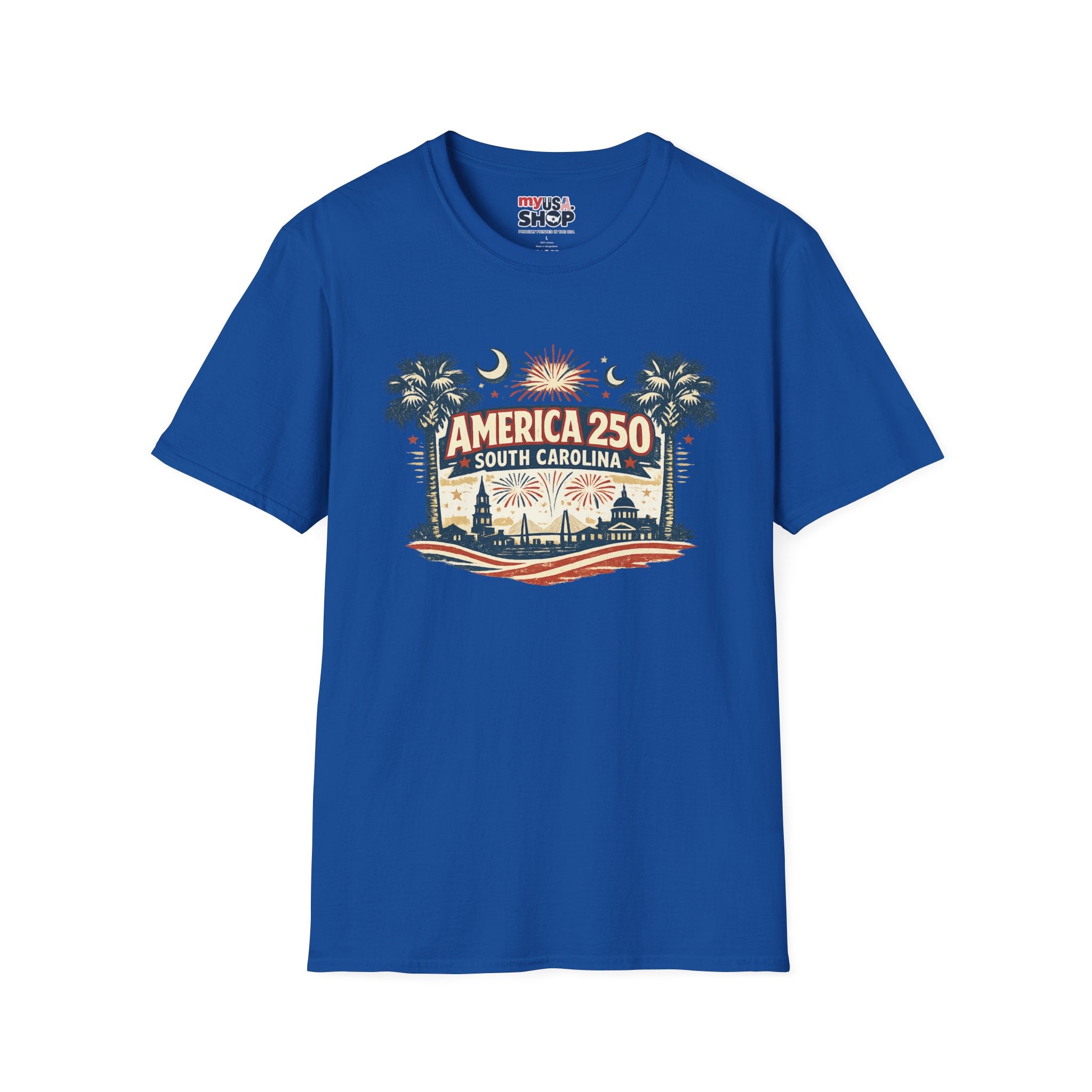 America 250 South Carolina T-Shirt — Palmetto Fireworks Celebration Tee