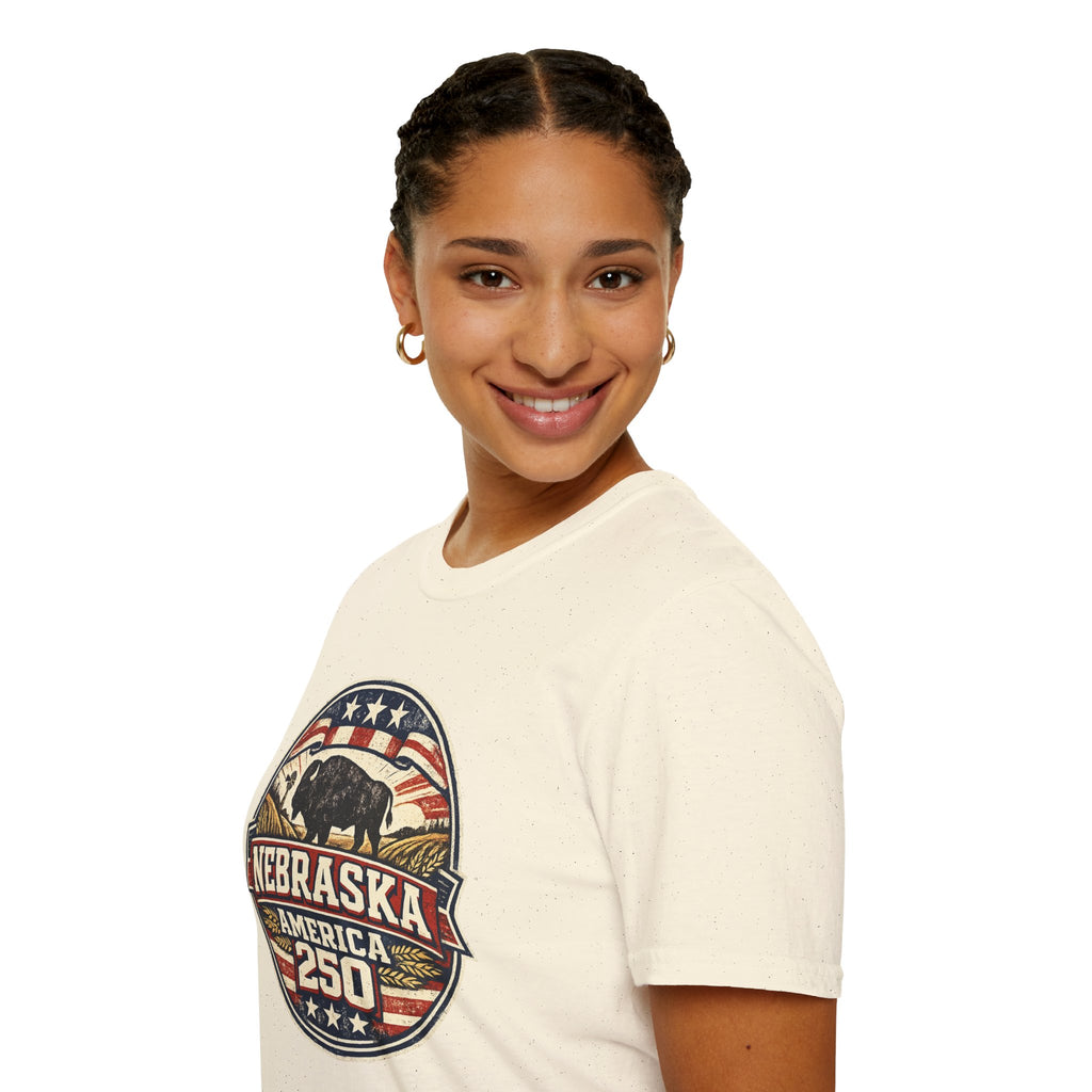 Nebraska Buffalo Retro T-Shirt — America 250 Vintage State Pride Tee