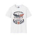 Westside Liberty Club T-Shirt — Patriotic Eagle America 250 Graphic Tee
