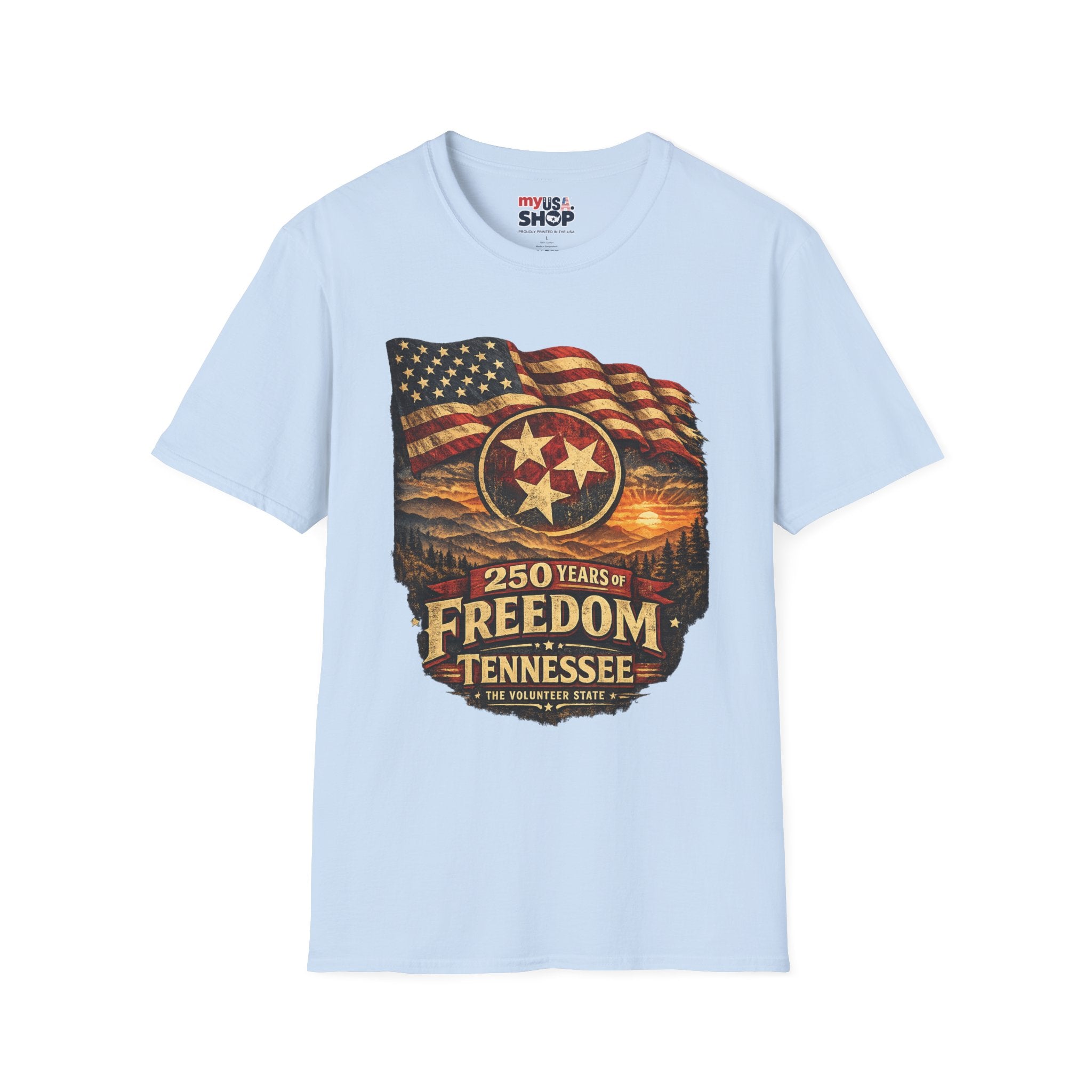 America 250 Tennessee T-Shirt — 250 Years of Freedom Patriotic Graphic Tee