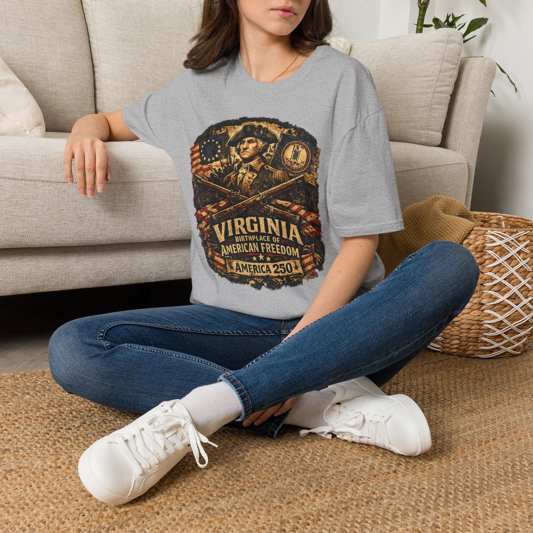 America 250 Virginia- American Freedom Tee Design