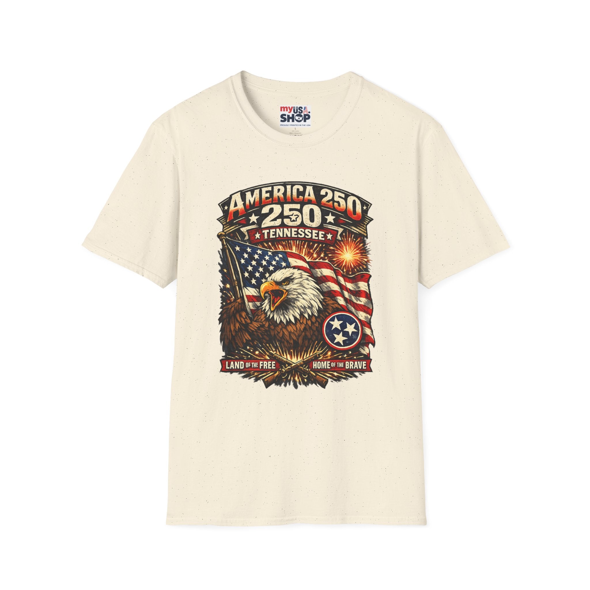 America 250 Tennessee Shirt — Land of the Free Patriotic Eagle Tee
