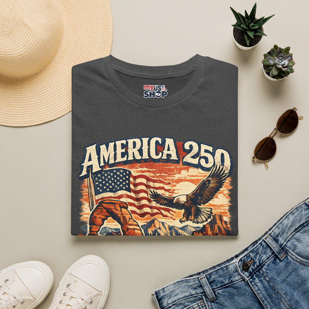 America 250 Utah Shirt — Patriotic Desert Eagle Graphic Tee