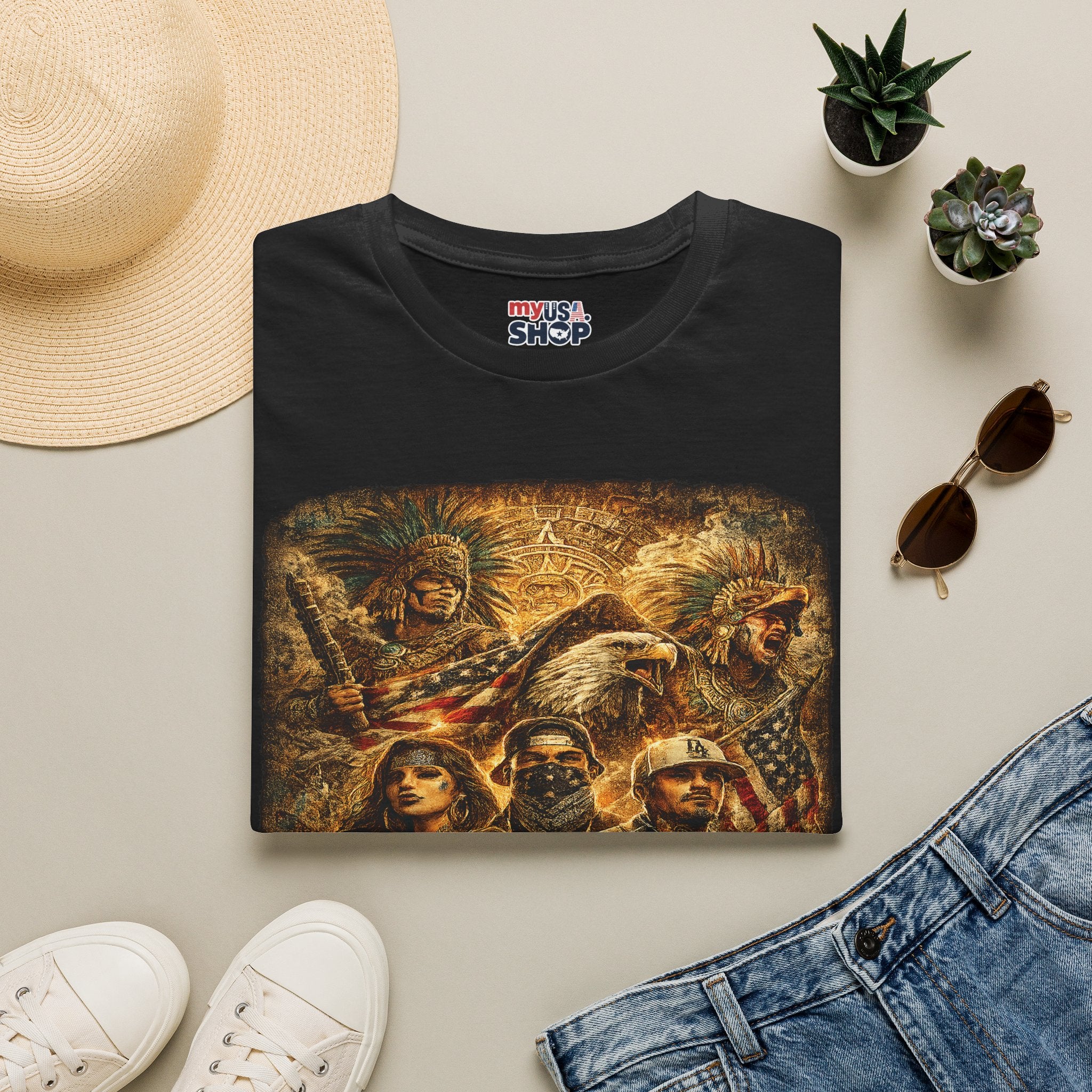 America 250 x Chicano Native Pride Graphic Tee — “Strength & Culture” 250th Anniversary Design