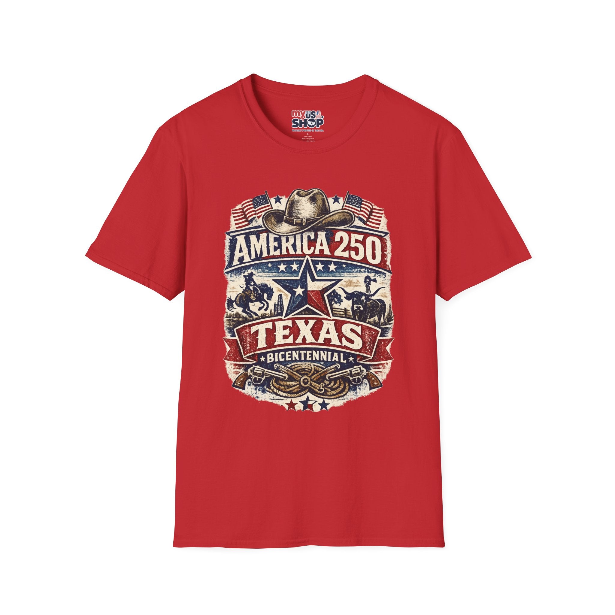 America 250 Texas T-Shirt — Western Heritage Graphic Tee