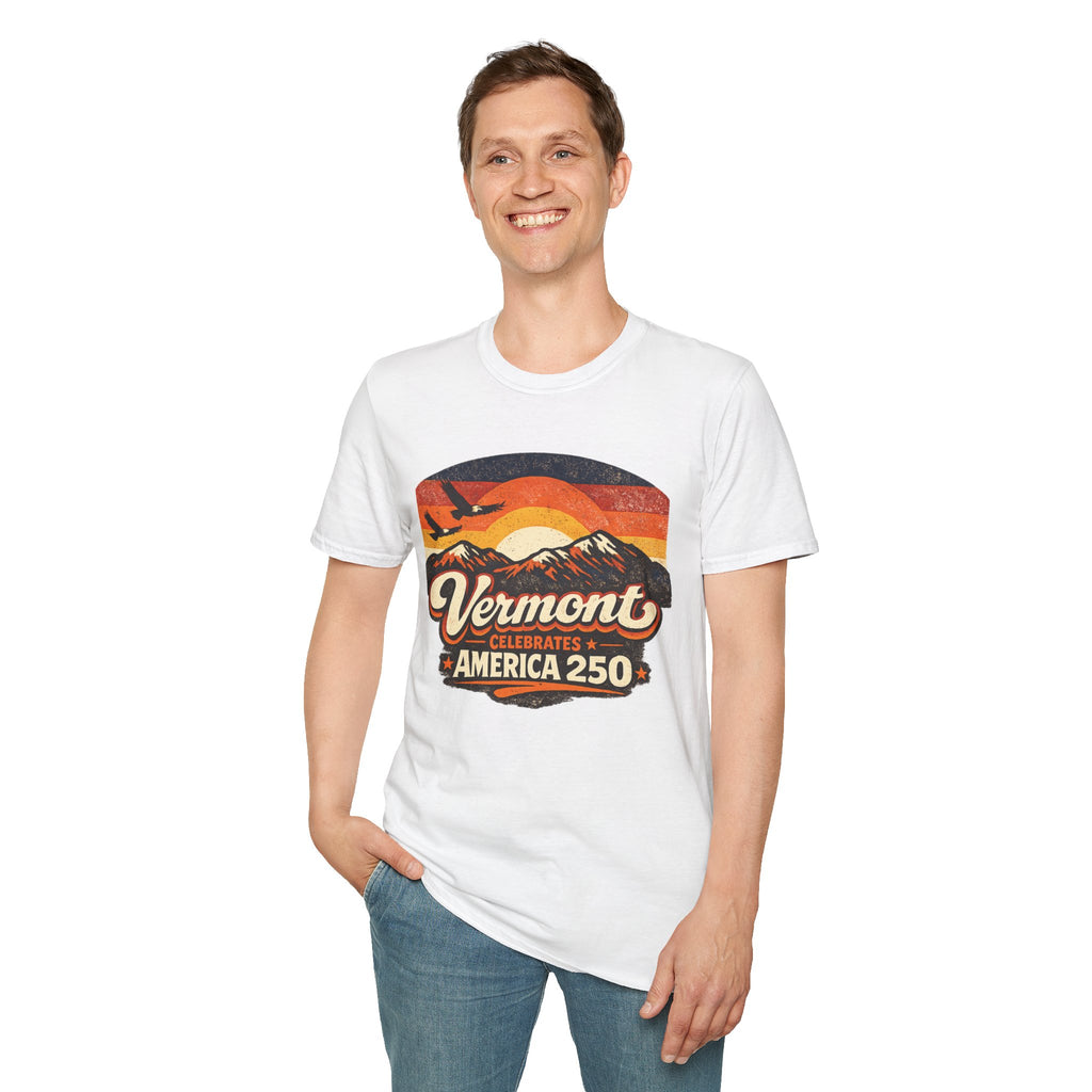 America 250 – Vermont Eagle Mountain Sunset Vintage Tee Design