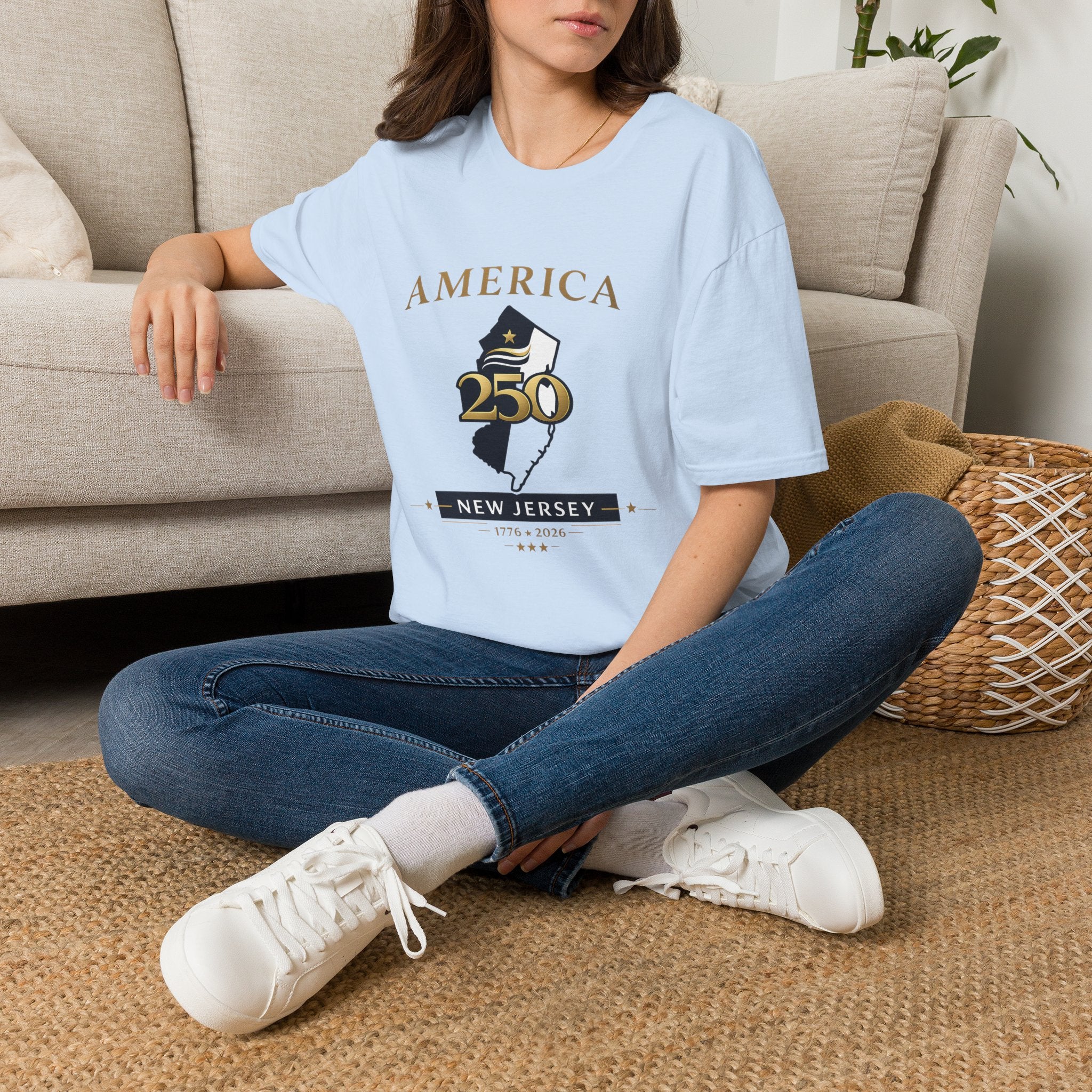 America 250 x New Jersey— Golden Map