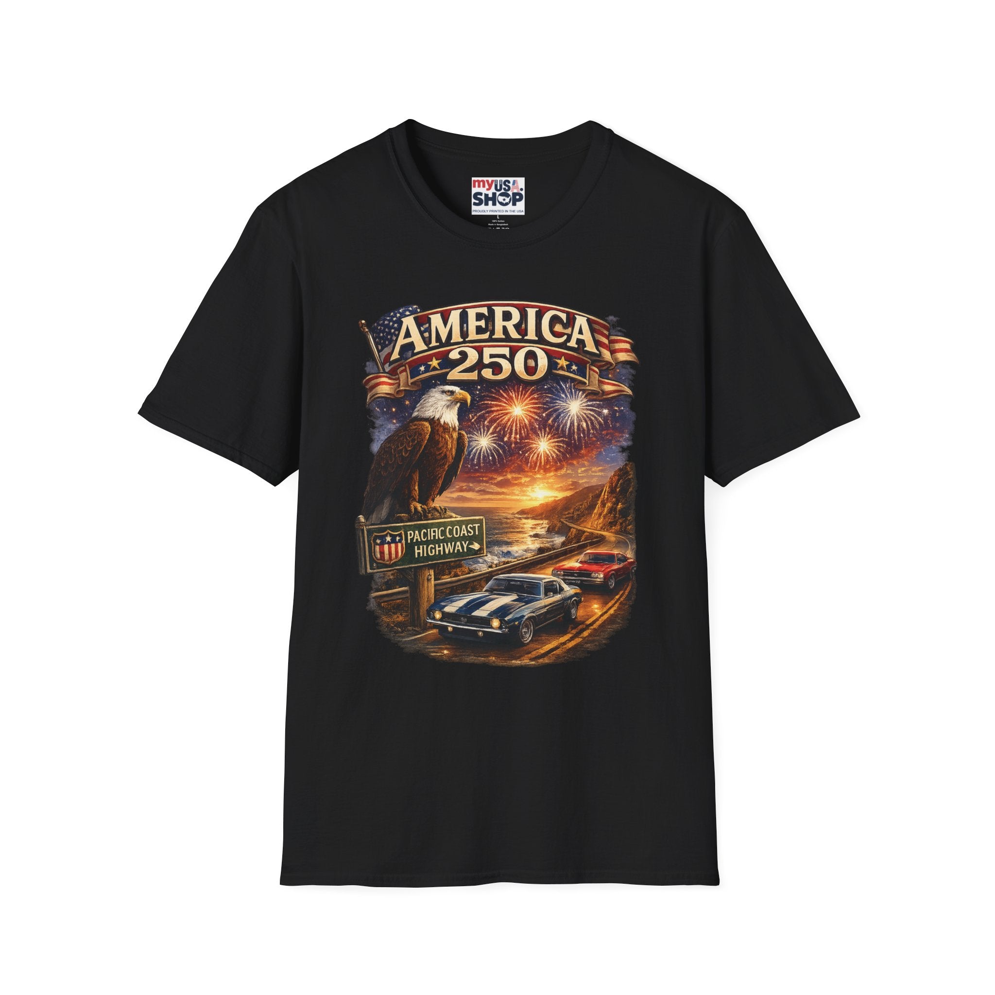 America 250 Eagle Fireworks T-Shirt
