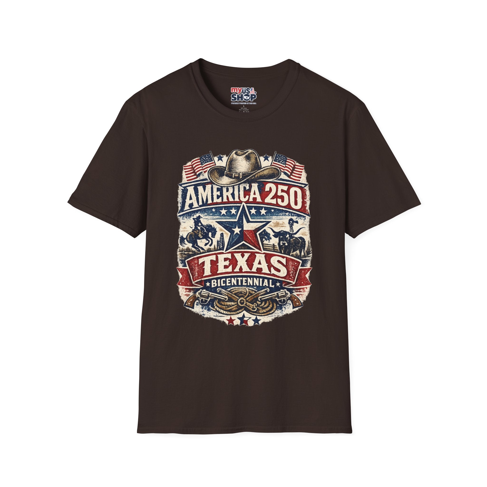 America 250 Texas T-Shirt — Western Heritage Graphic Tee