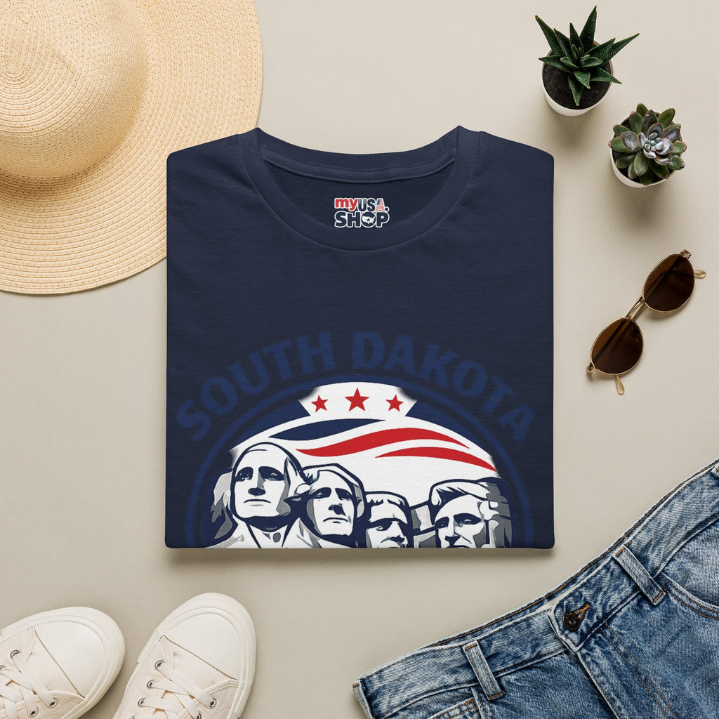 America 250 South Dakota T-Shirt — Classic Patriotic Badge Graphic Tee