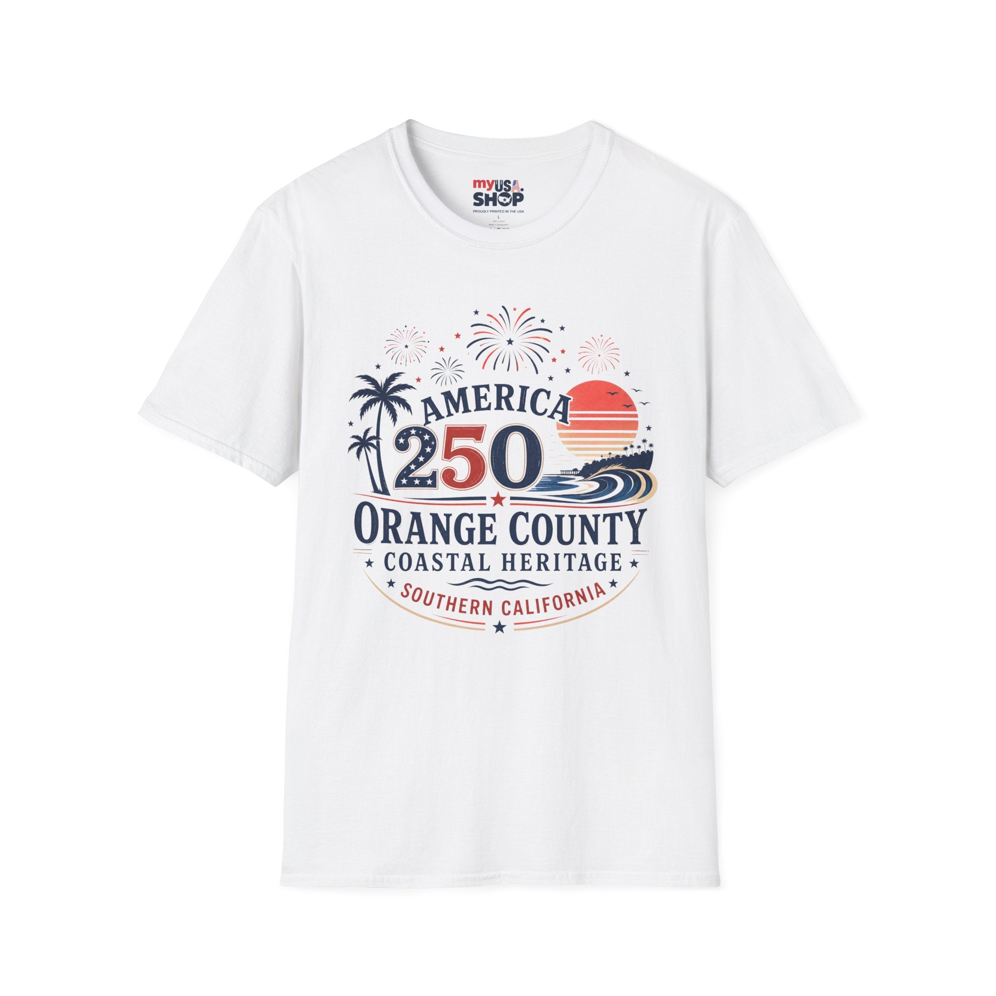 America 250 Orange County California Coastal Heritage T-Shirt