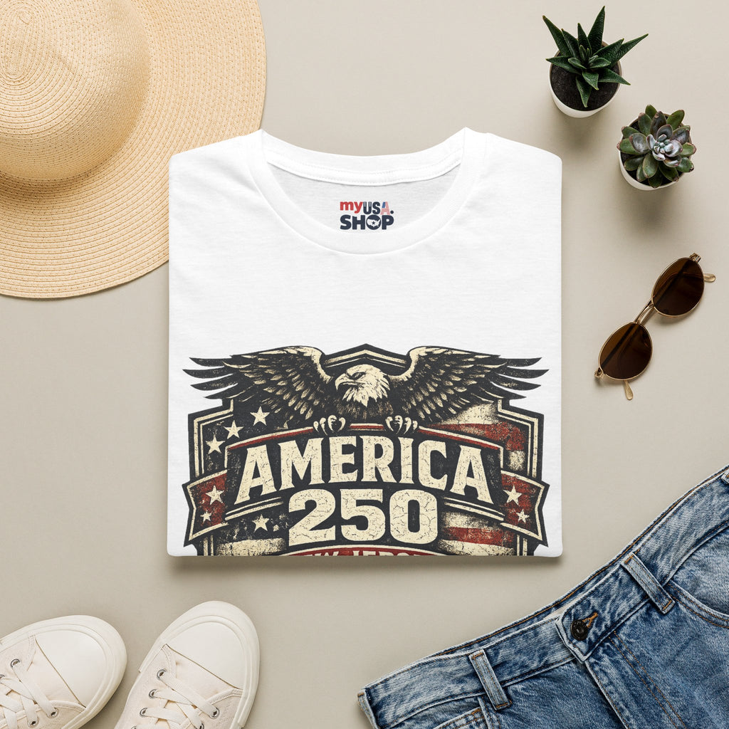 America 250 New Jersey — Vintage Eagle Patriotic