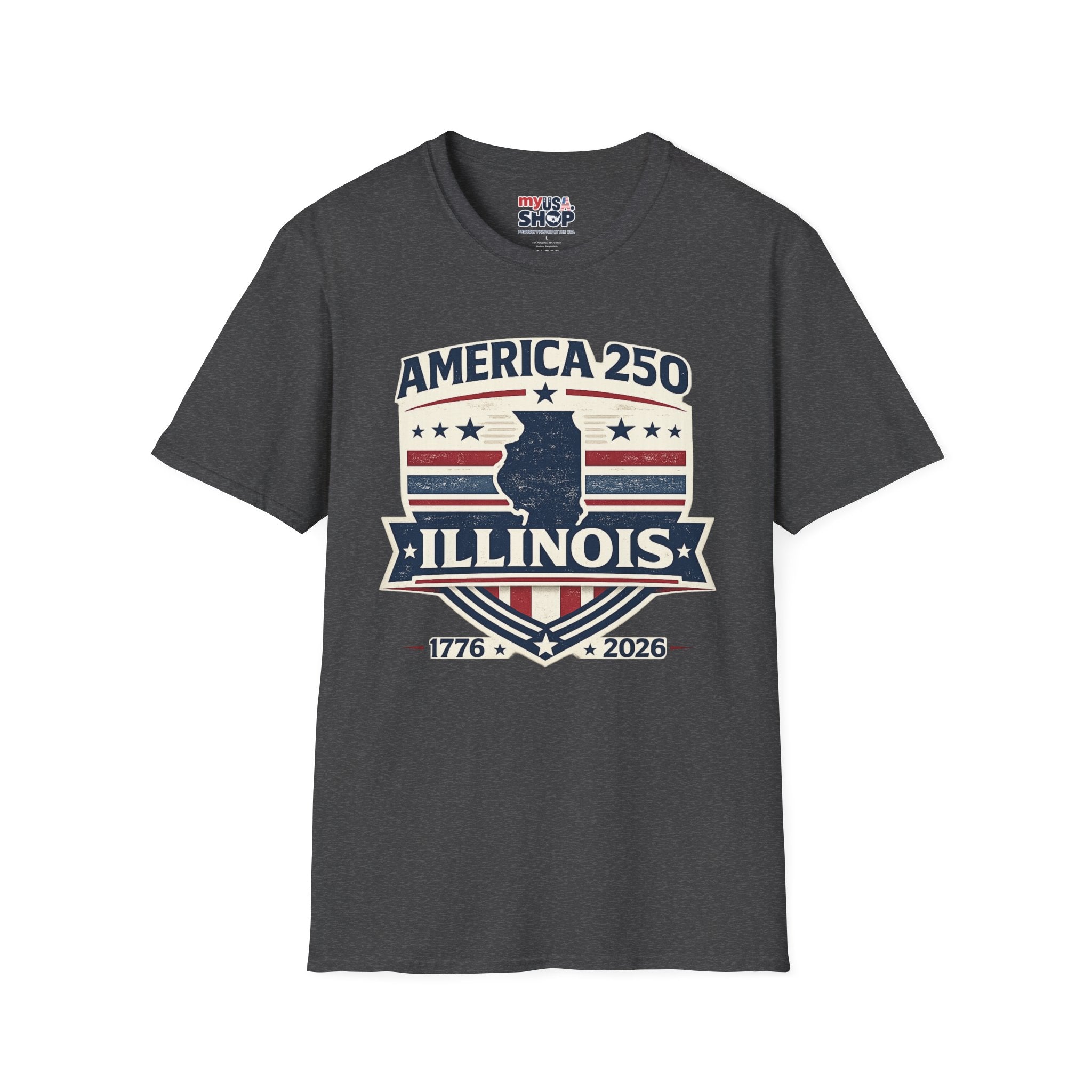 America 250 Illinois T-Shirt — 1776–2026 USA State Pride Tee