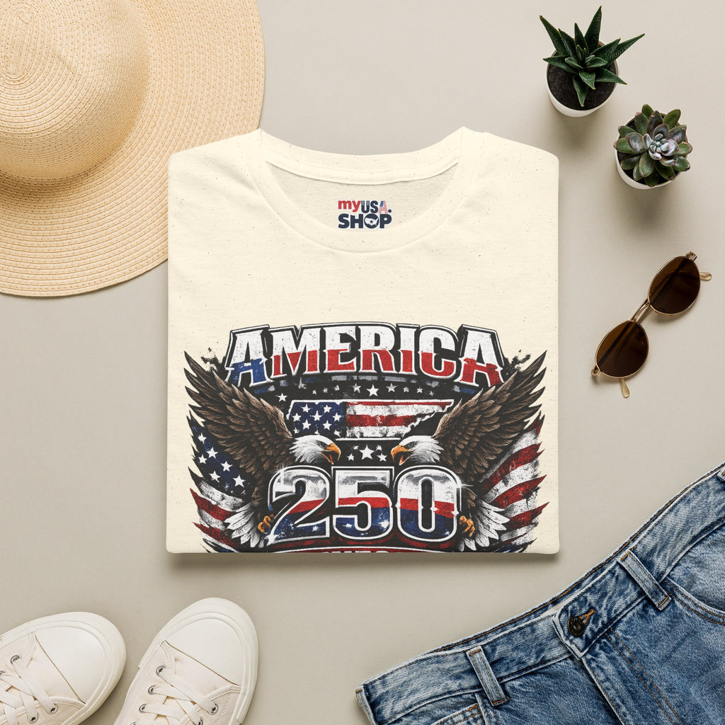 America 250 Tennessee T-Shirt — Vintage Patriotic Eagle Graphic Tee