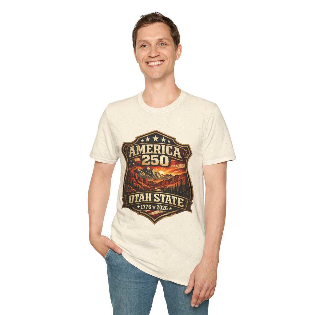 America 250 Utah State Shirt — Vintage Canyon Heritage Tee