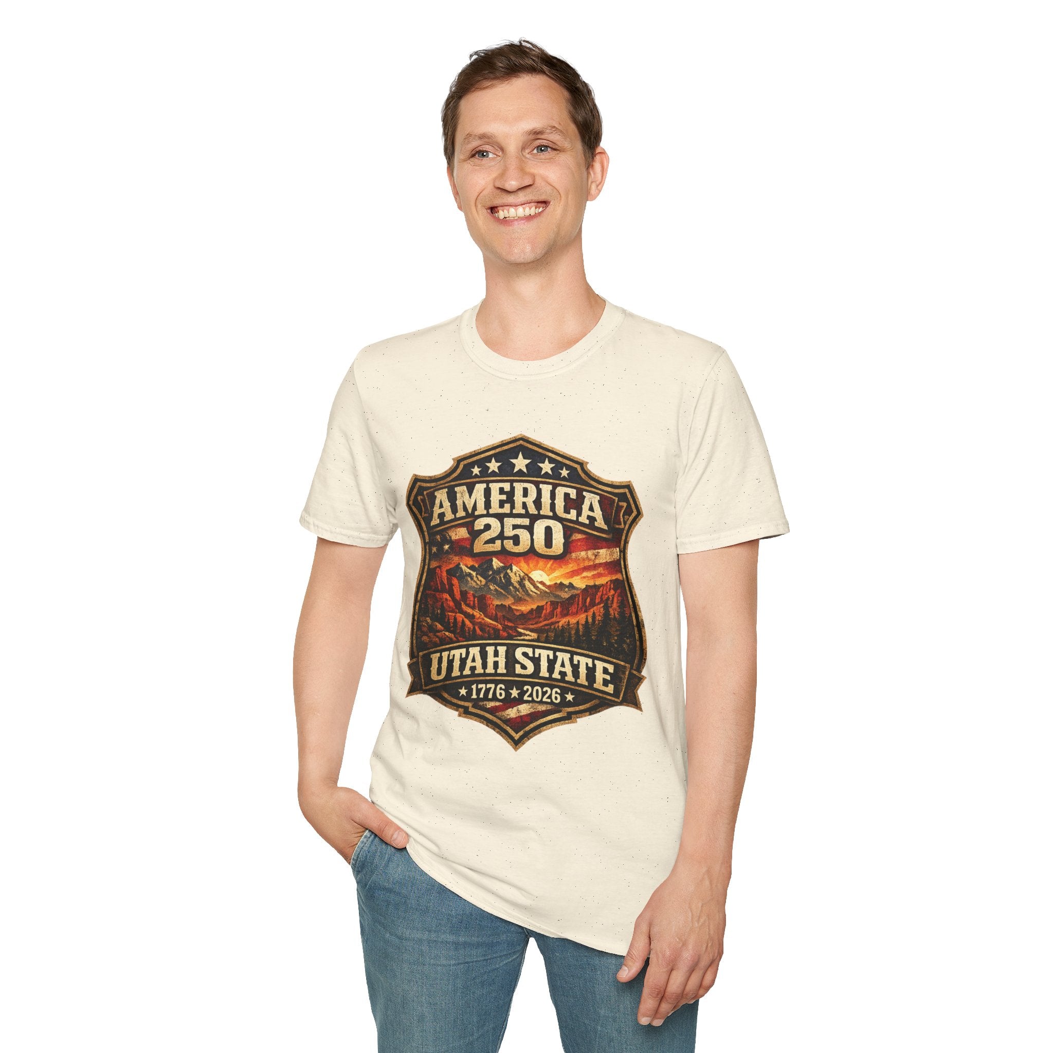 America 250 Utah State Shirt — Vintage Canyon Heritage Tee