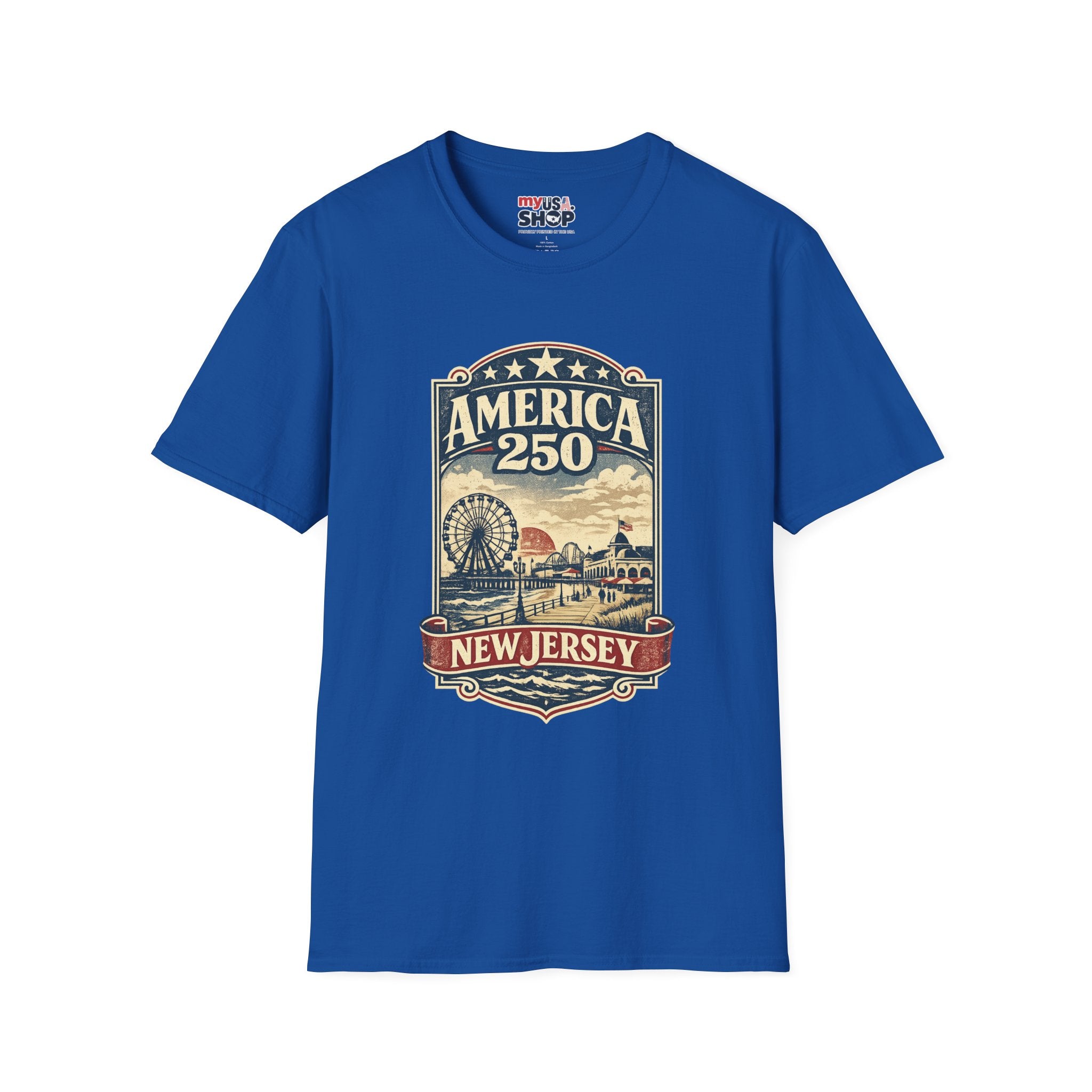 America 250 New Jersey Vintage Patriotic Graphic