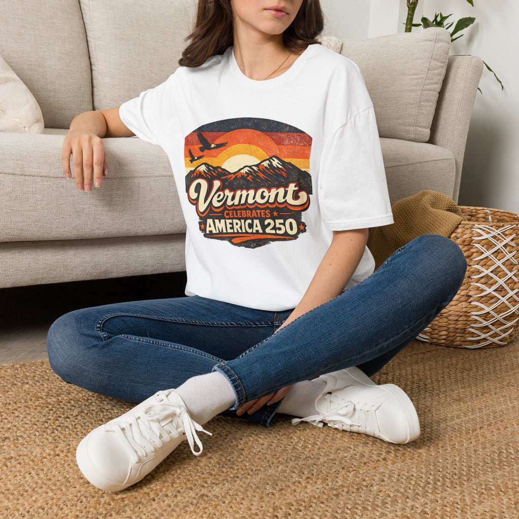 America 250 – Vermont Eagle Mountain Sunset Vintage Tee Design