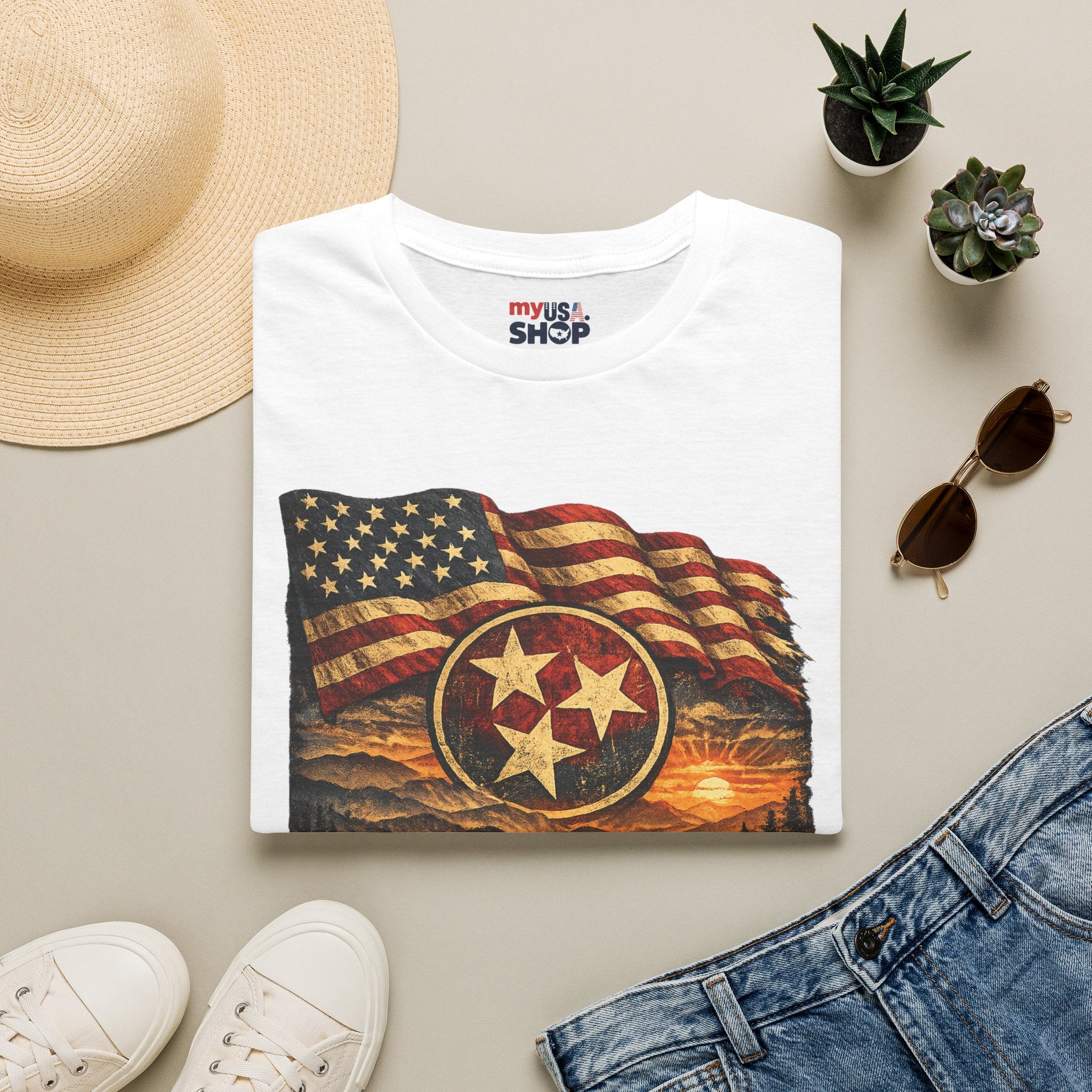 America 250 Tennessee T-Shirt — 250 Years of Freedom Patriotic Graphic Tee
