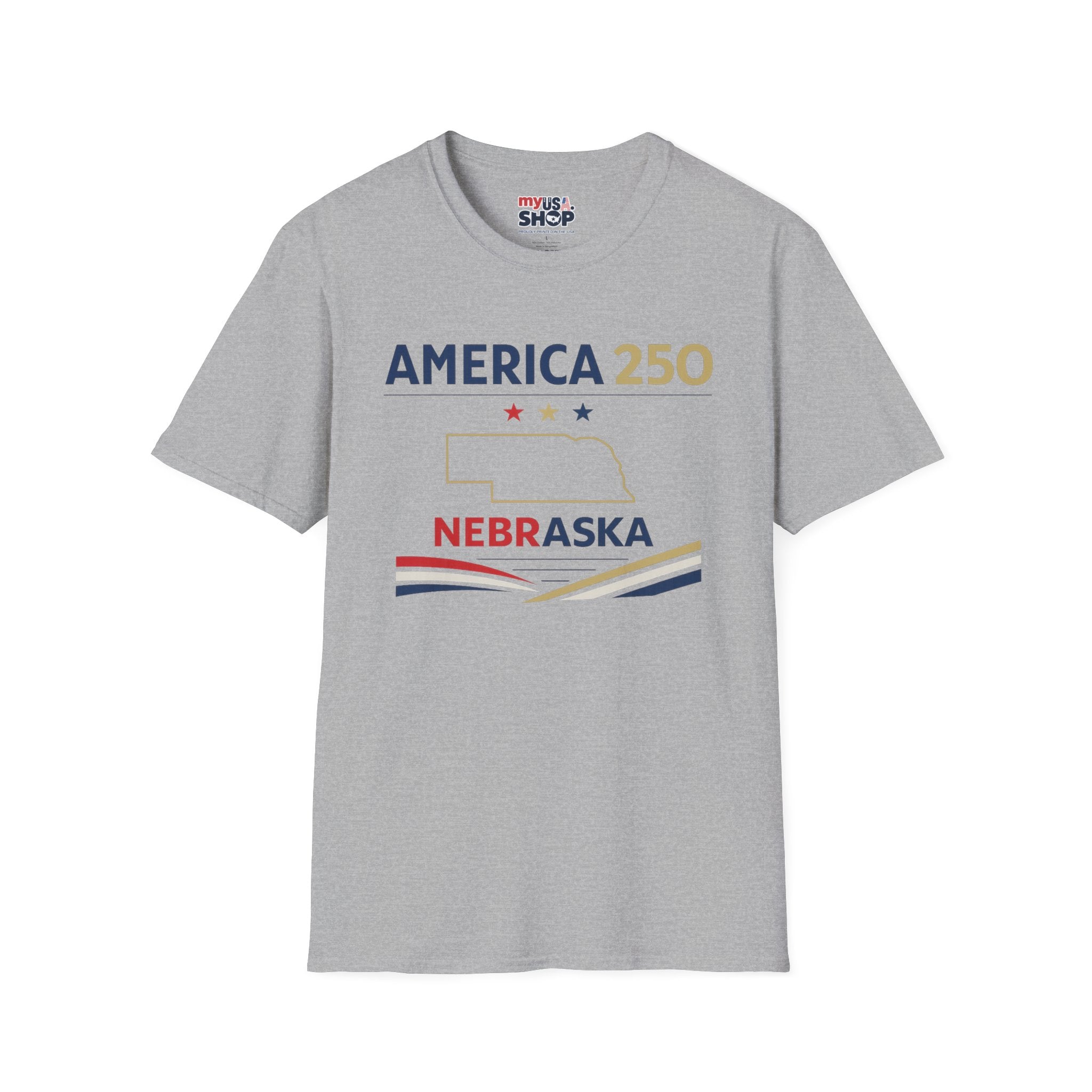 America 250 Nebraska T-Shirt — Patriotic State Pride Tee