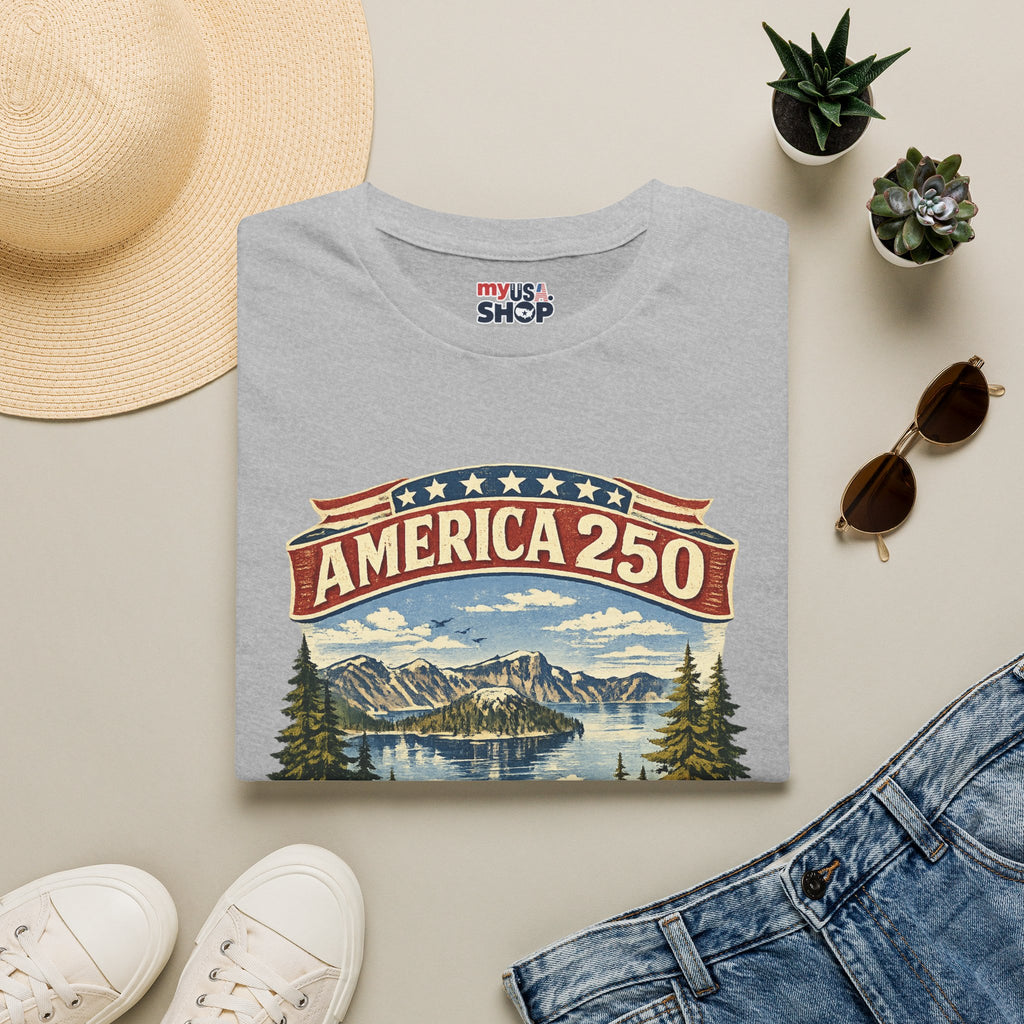 America 250 X Oregon Shirt — Explore The Wild Adventure Graphic Tee