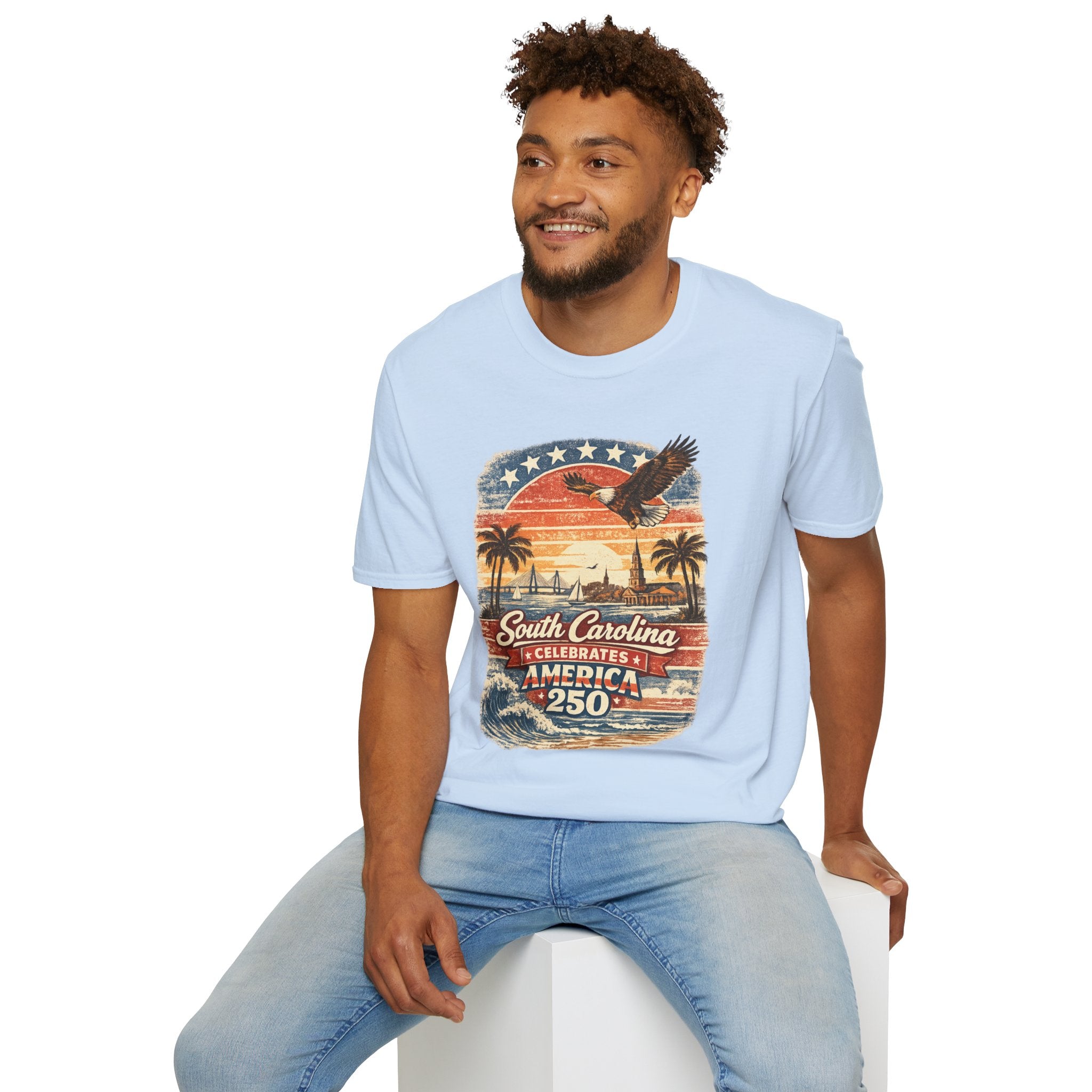 South Carolina Vintage Eagle T-Shirt — America Celebrates 250 Retro Tee