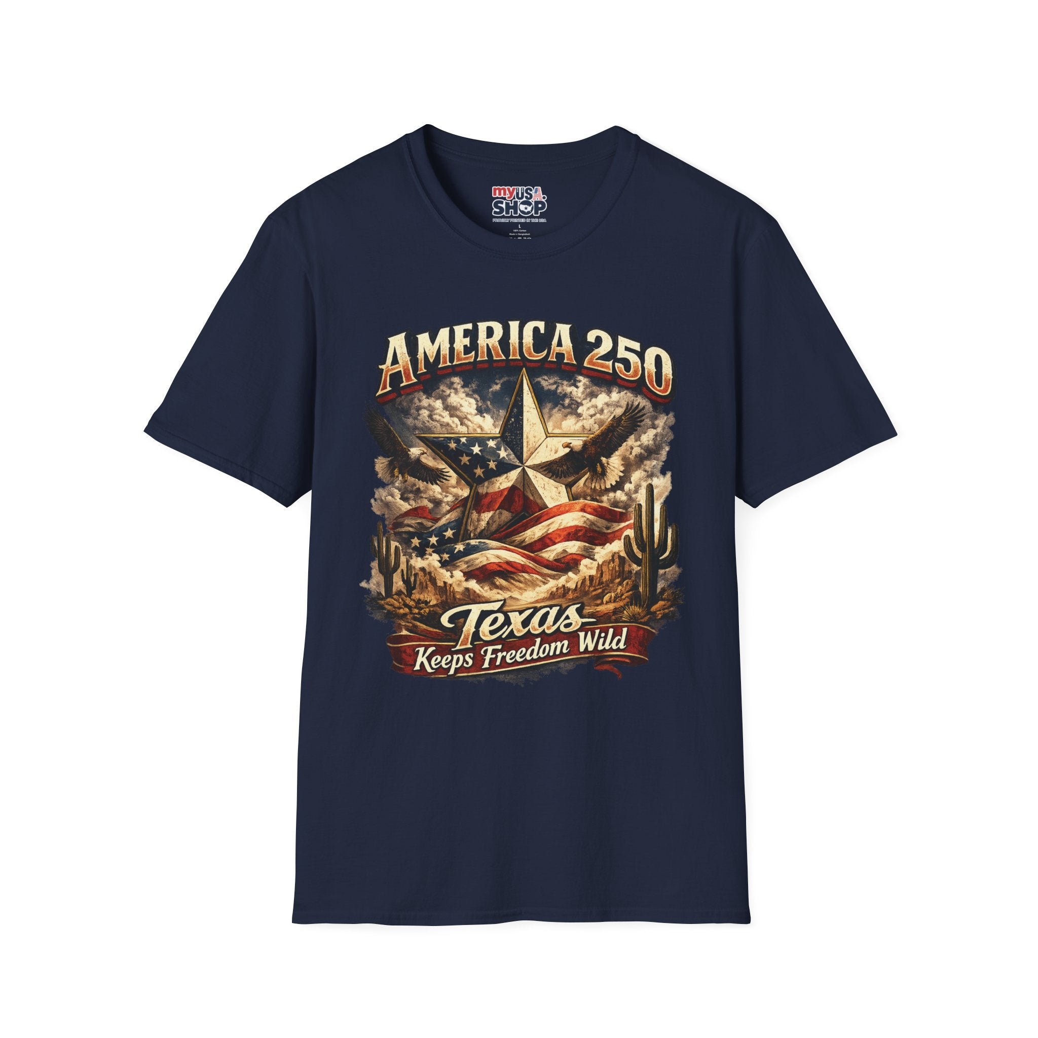 America 250 Texas Shirt — Texas Keeps Freedom Wild Patriotic Tee