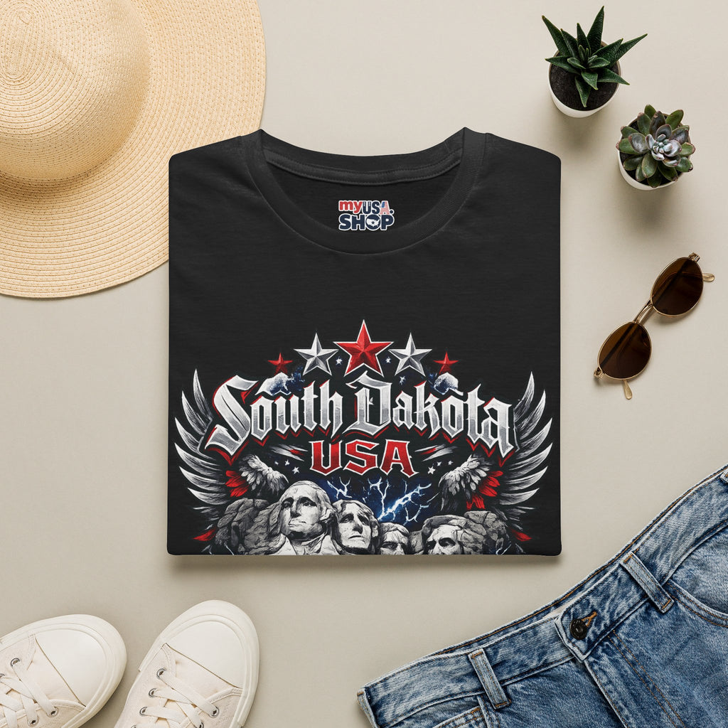 America 250 South Dakota Shirt — Freedom Anniversary Patriotic Graphic Tee