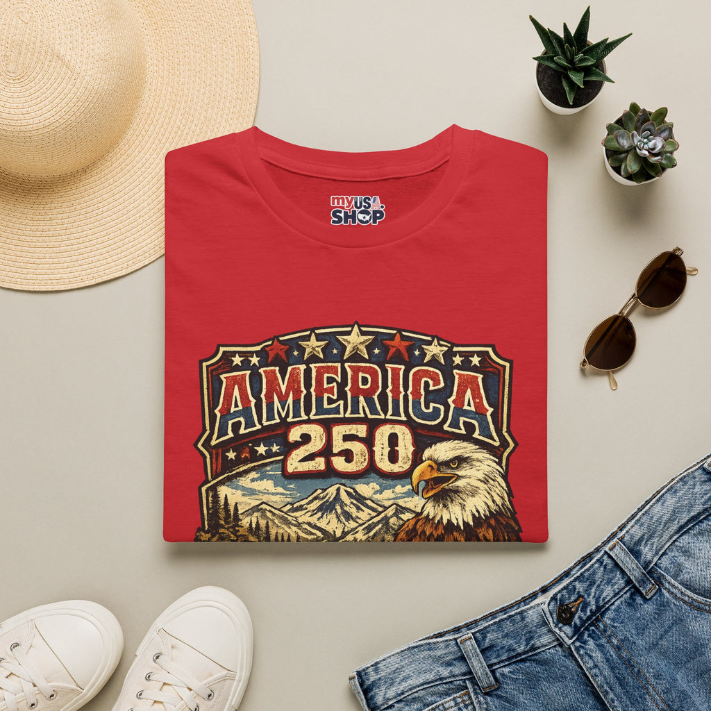 America 250 Oregon  Shirt — Heritage Eagle Americana Crest Tee