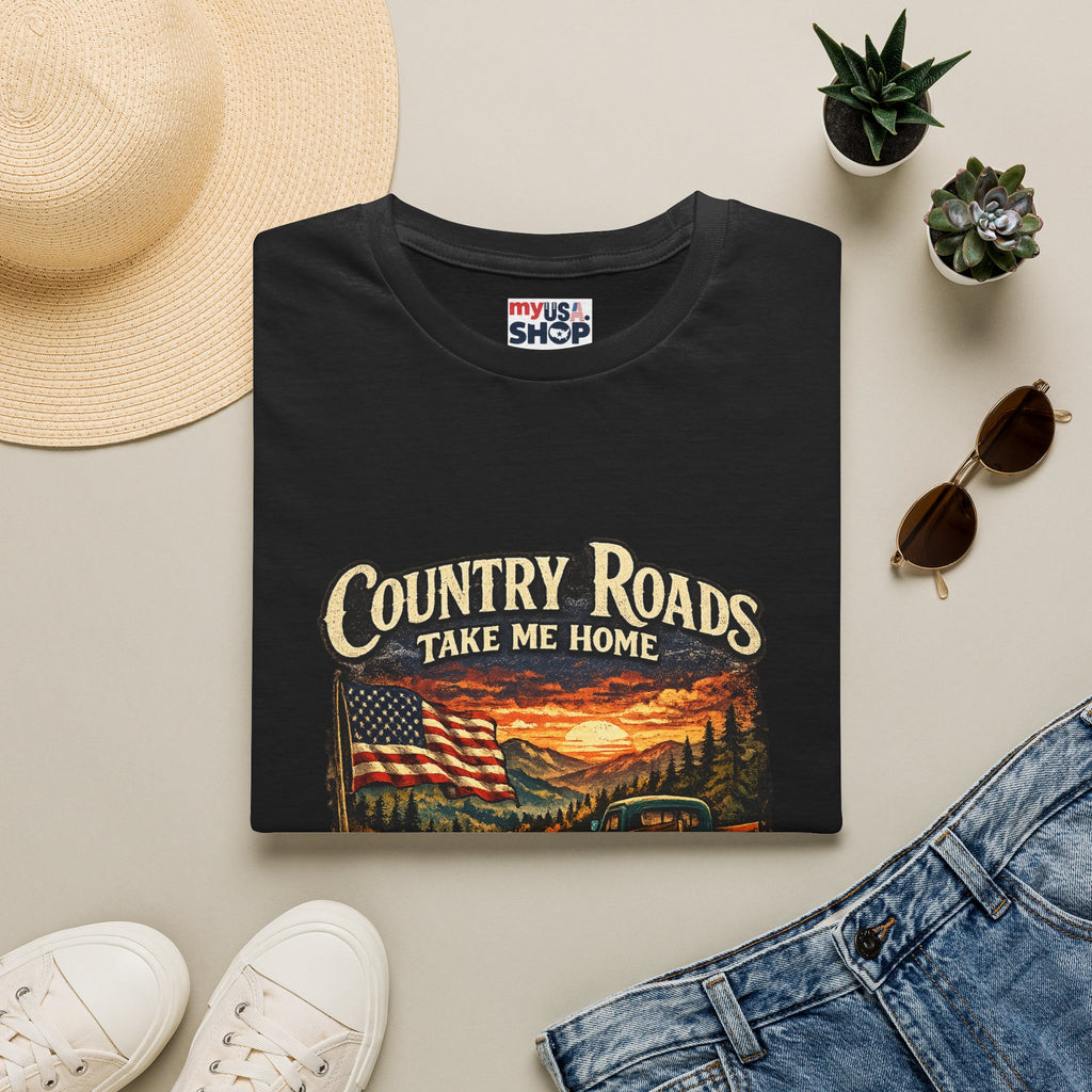 America 250 T-Shirt — "Take Me Home" West Virginia Scenic Graphic Tee