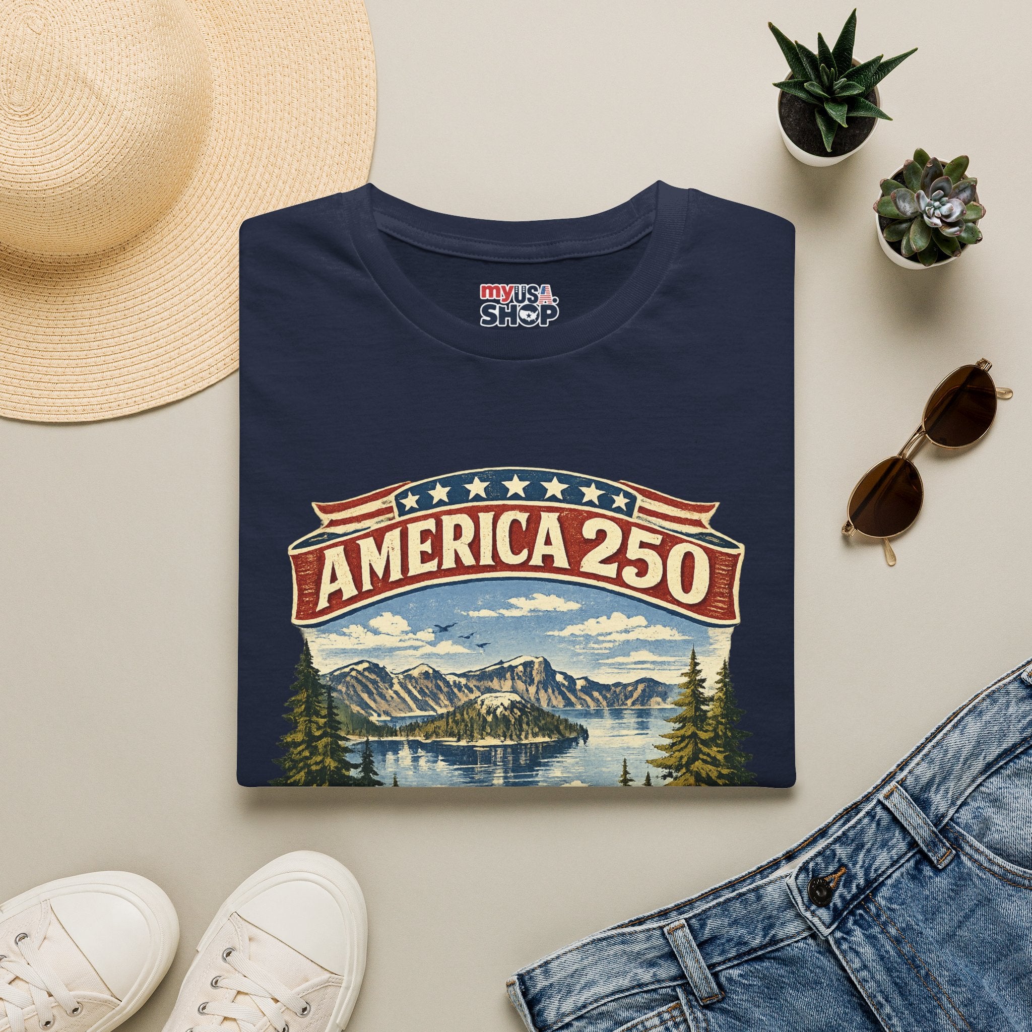 America 250 X Oregon Shirt — Explore The Wild Adventure Graphic Tee
