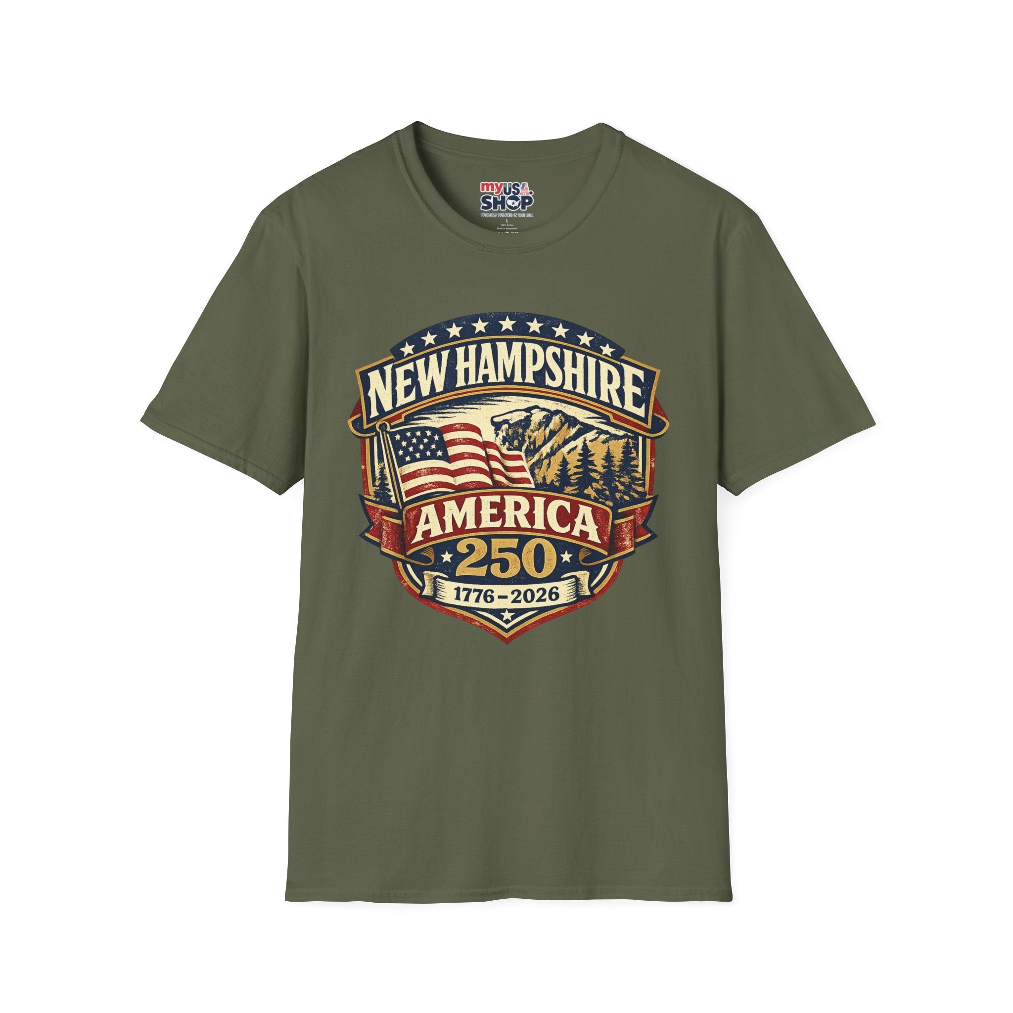 New Hampshire America 250 T-Shirt — 1776–2026 Anniversary State Pride