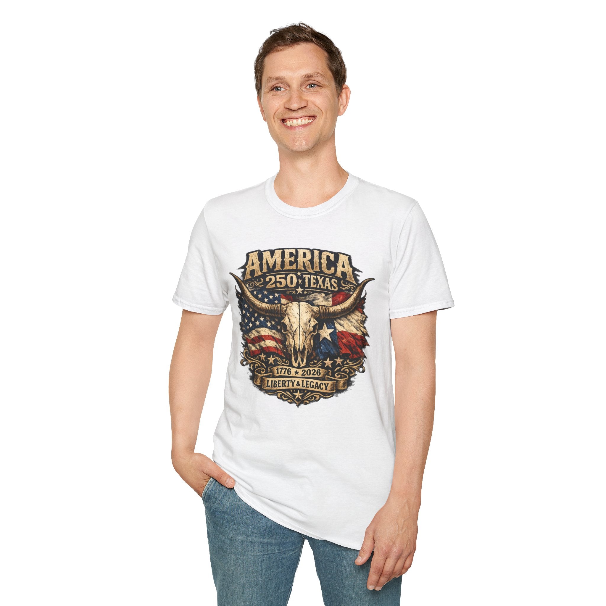 America 250 Texas Shirt — Liberty & Legacy Western Graphic Tee