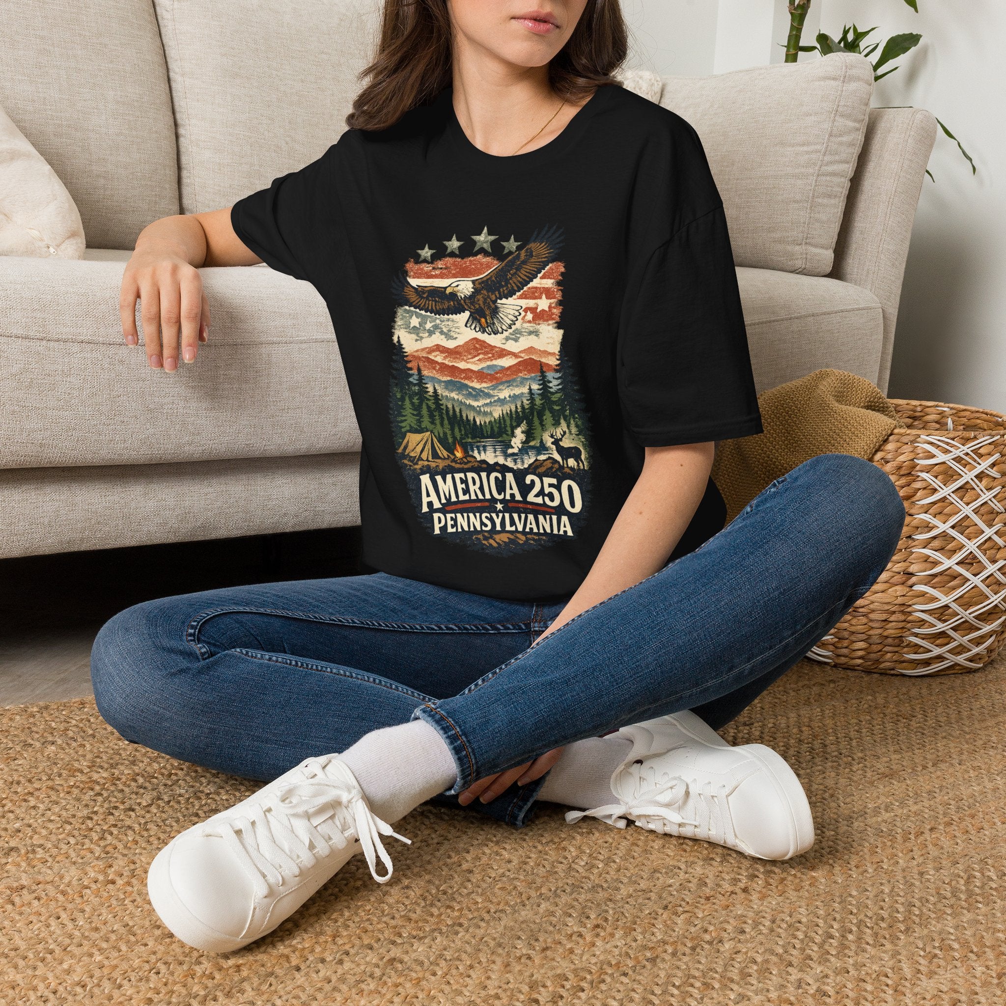 Pennsylvania America 250 Shirt — Wilderness Eagle Outdoor Graphic Tee