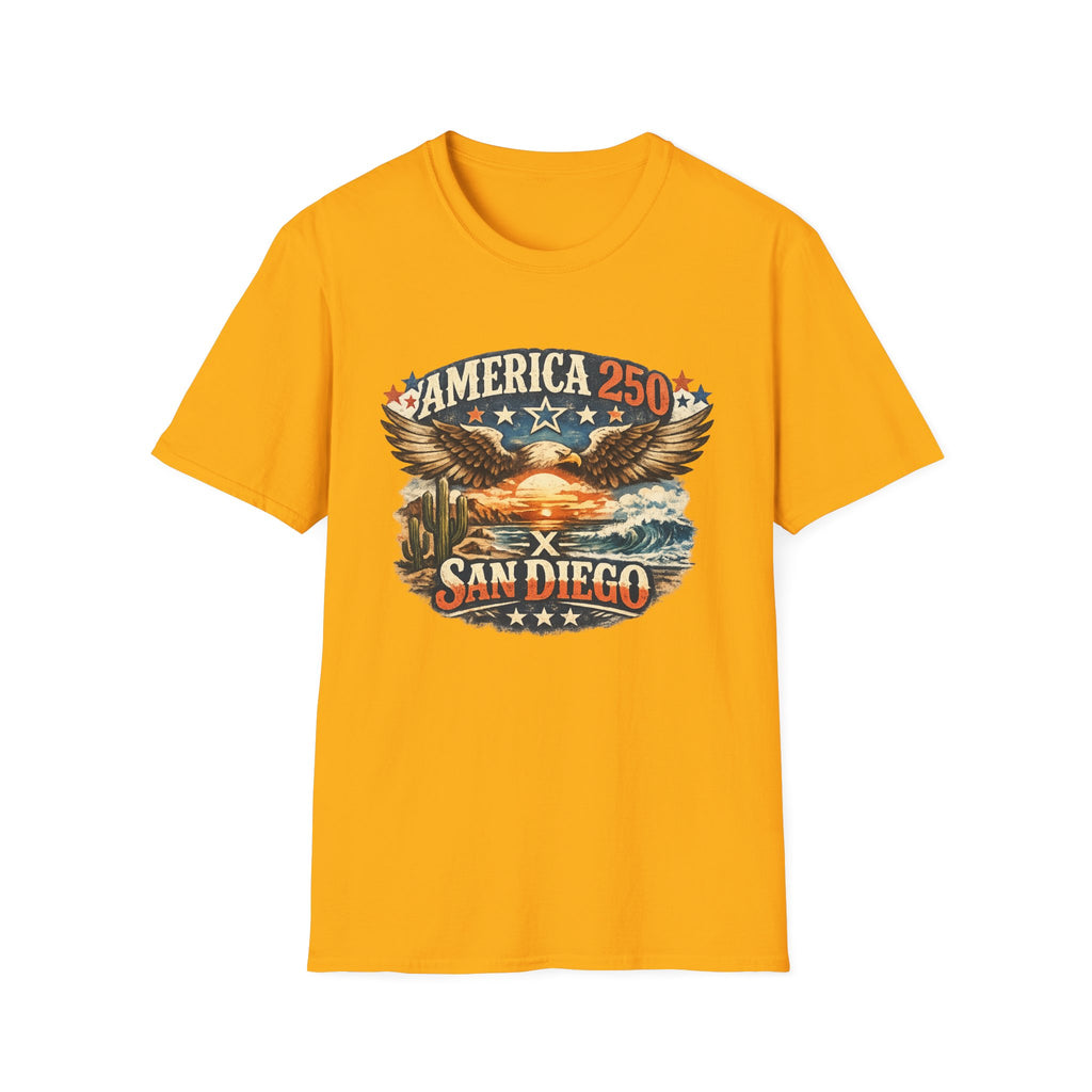 America 250 San Diego California Coastal Tee