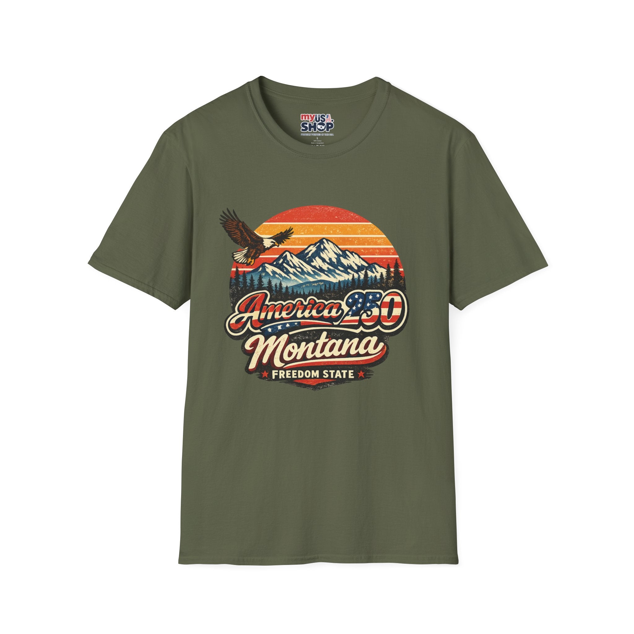 America 250 x Montana Vintage Eagle — America 80s Retro Mountain