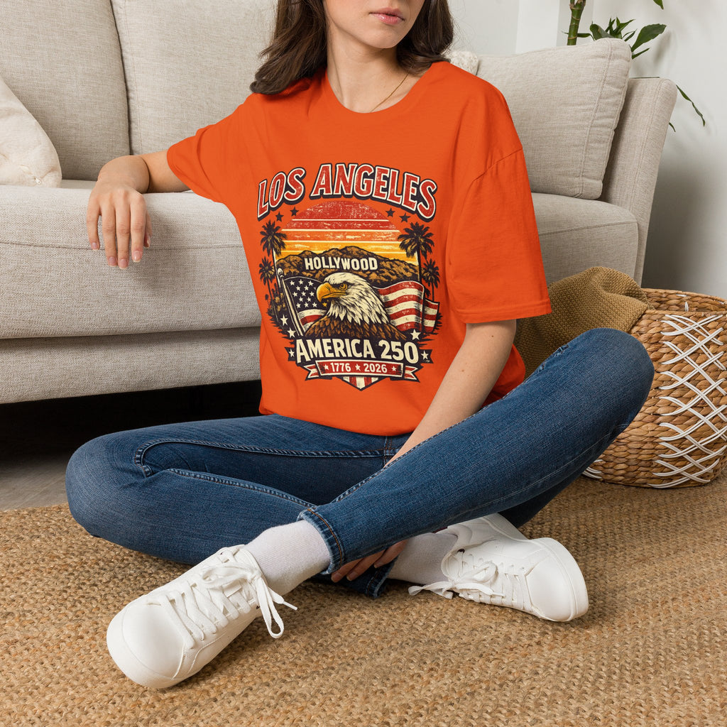 America 250 Vintage Los Angeles Freedom Celebration California Tee