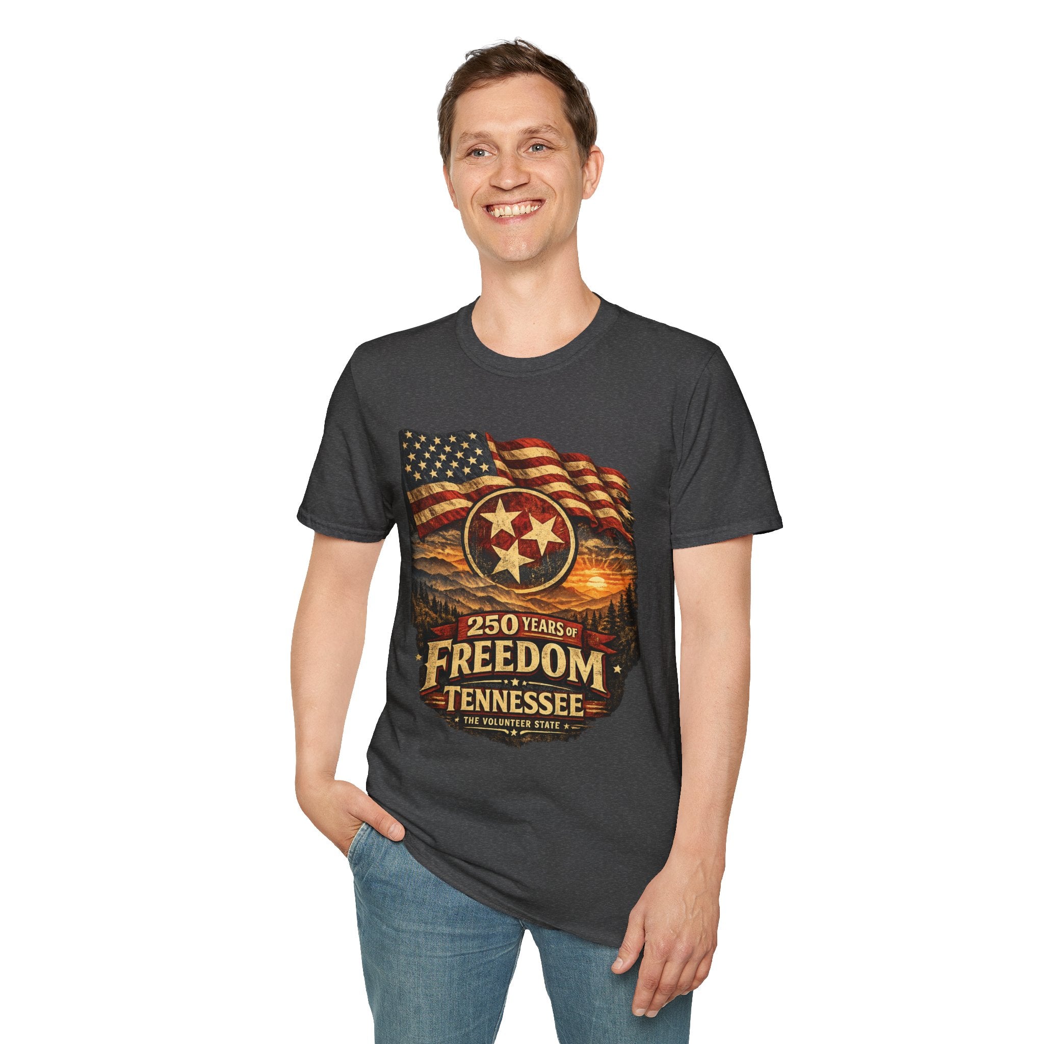 America 250 Tennessee T-Shirt — 250 Years of Freedom Patriotic Graphic Tee