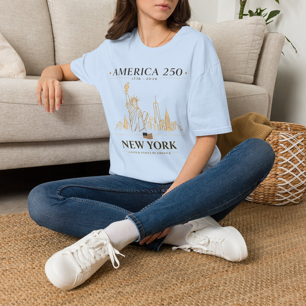 America 250 — USA Commemorative Tee (New York Statue of Liberty Design)