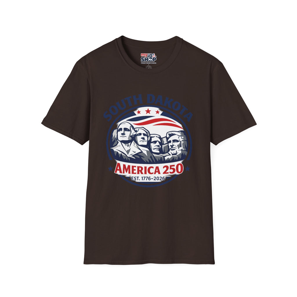 America 250 South Dakota T-Shirt — Classic Patriotic Badge Graphic Tee