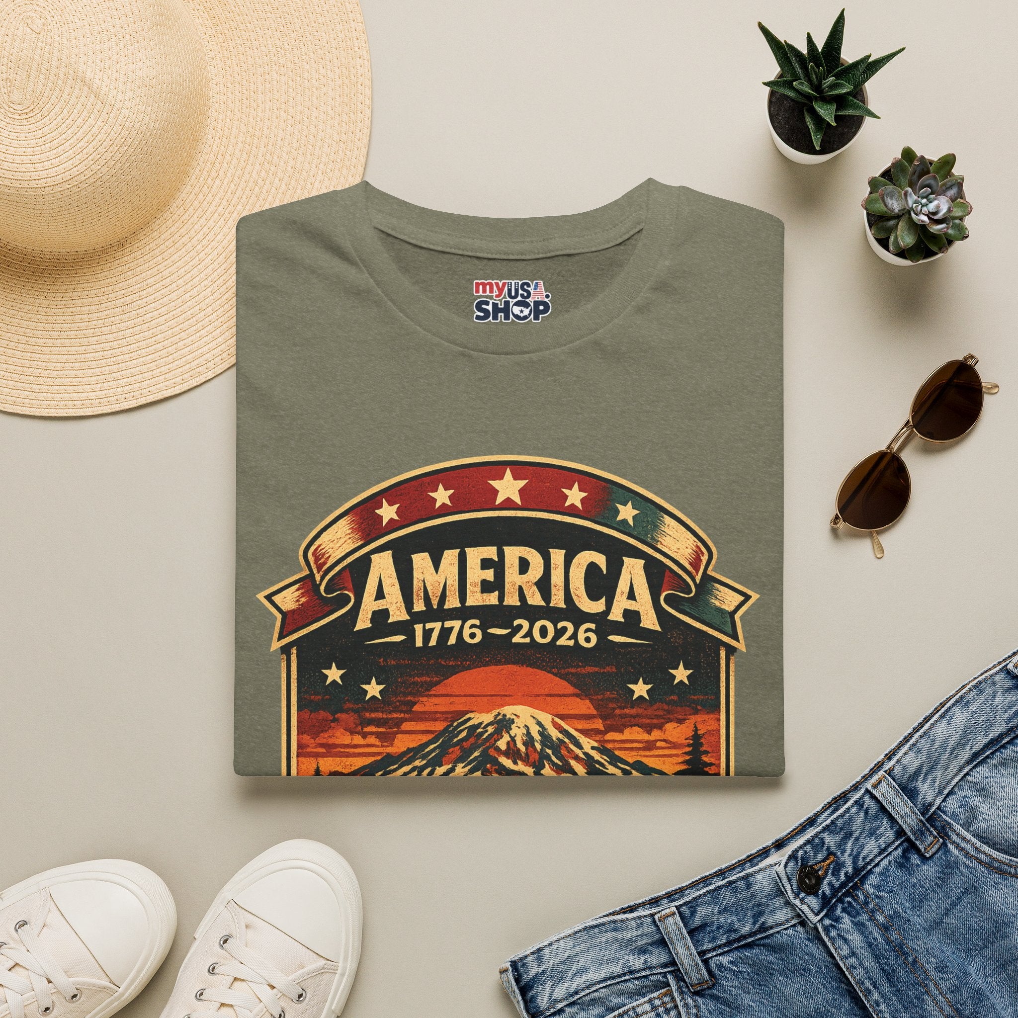 America 250 - Washington State Vintage T-Shirt