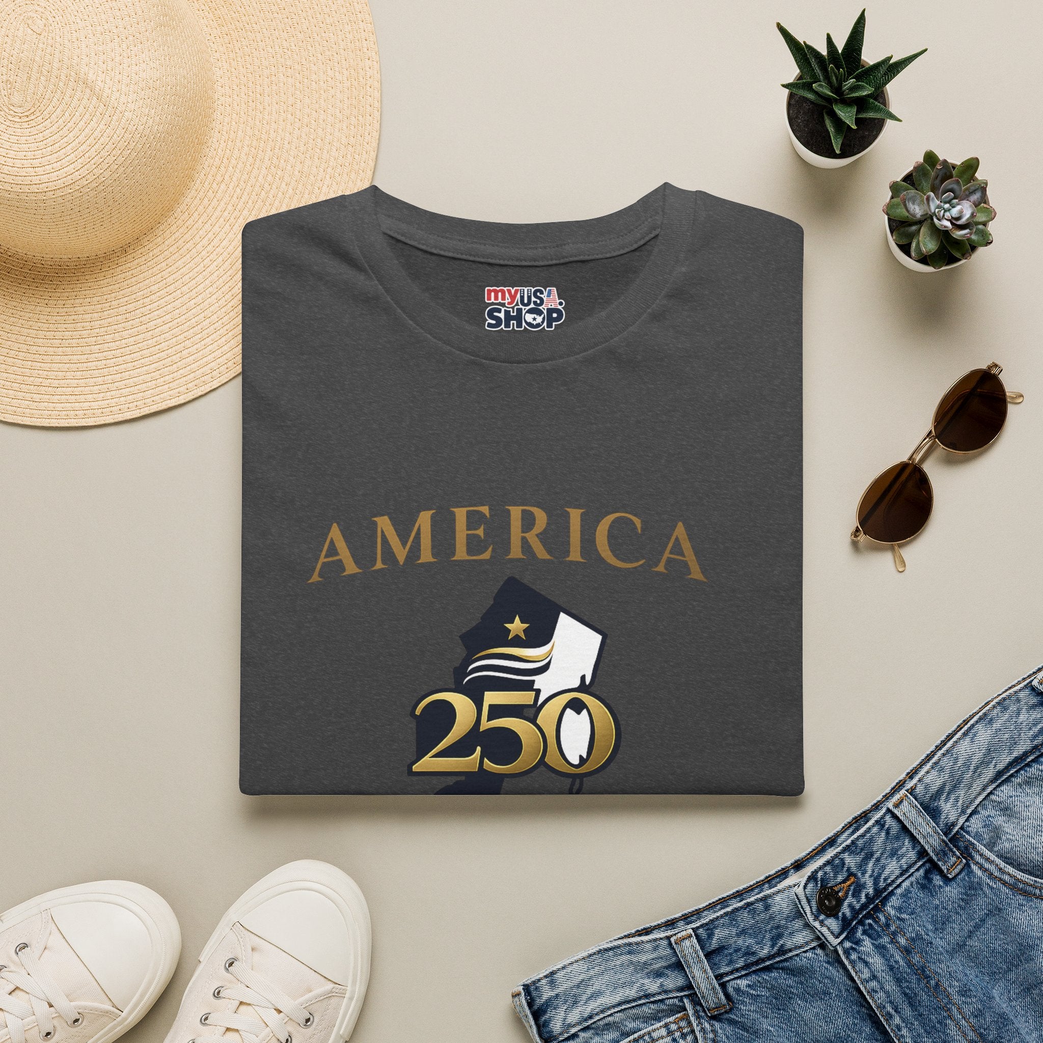 America 250 x New Jersey— Golden Map