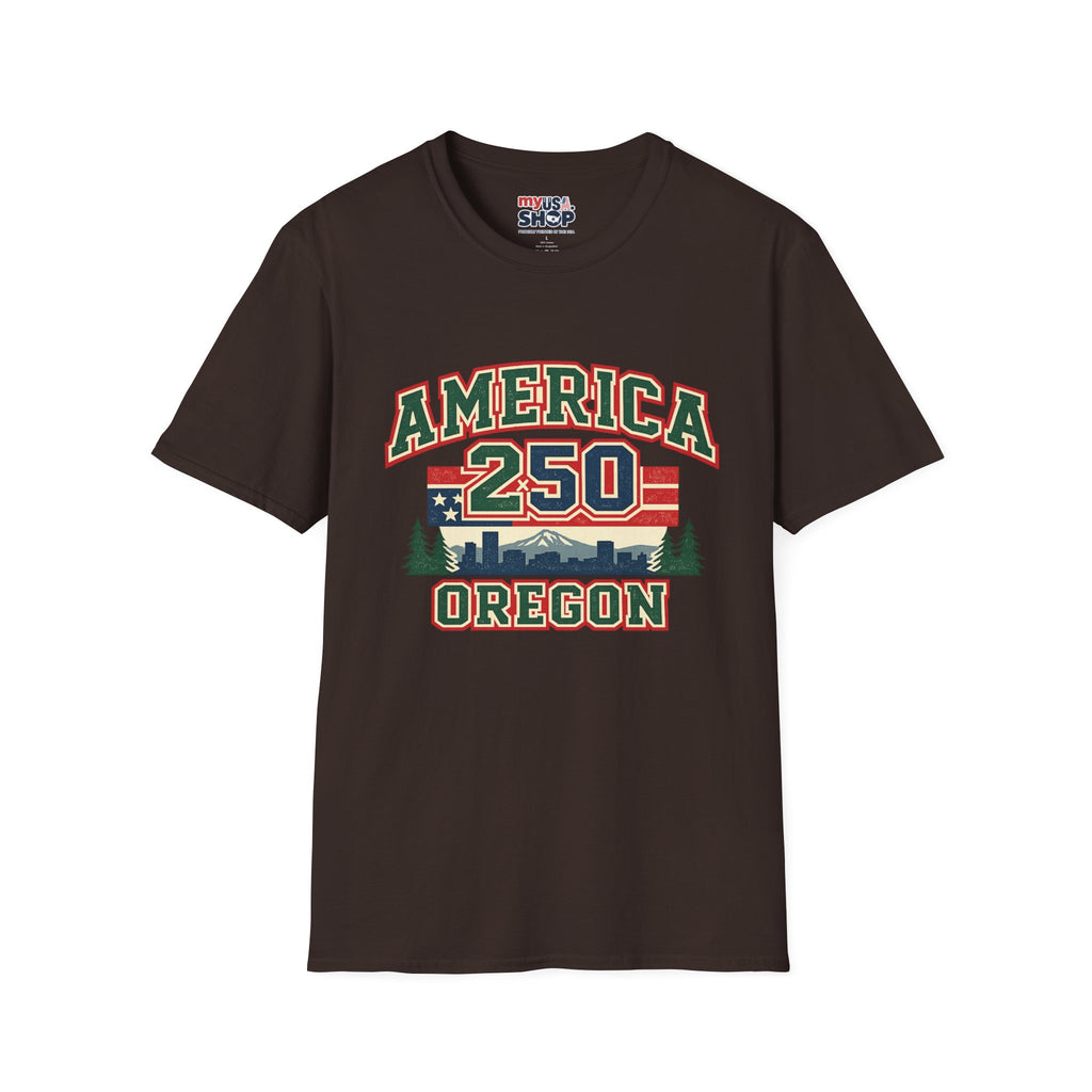 America 250 Shirt — Oregon Retro Collegiate Northwest Graphic Tee